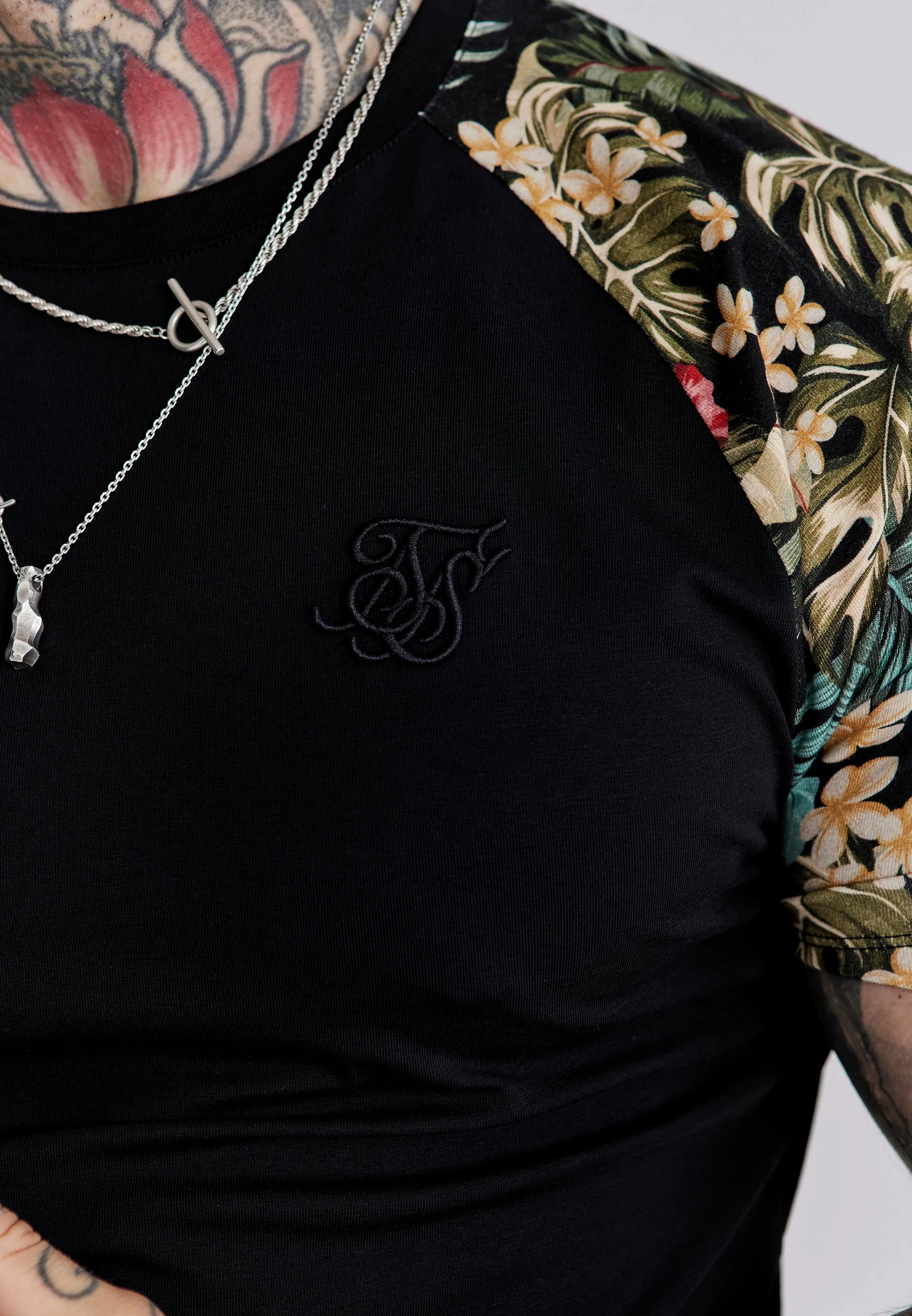 Black Raglan T-Shirt sold by Siksilk product image thumbnail 2