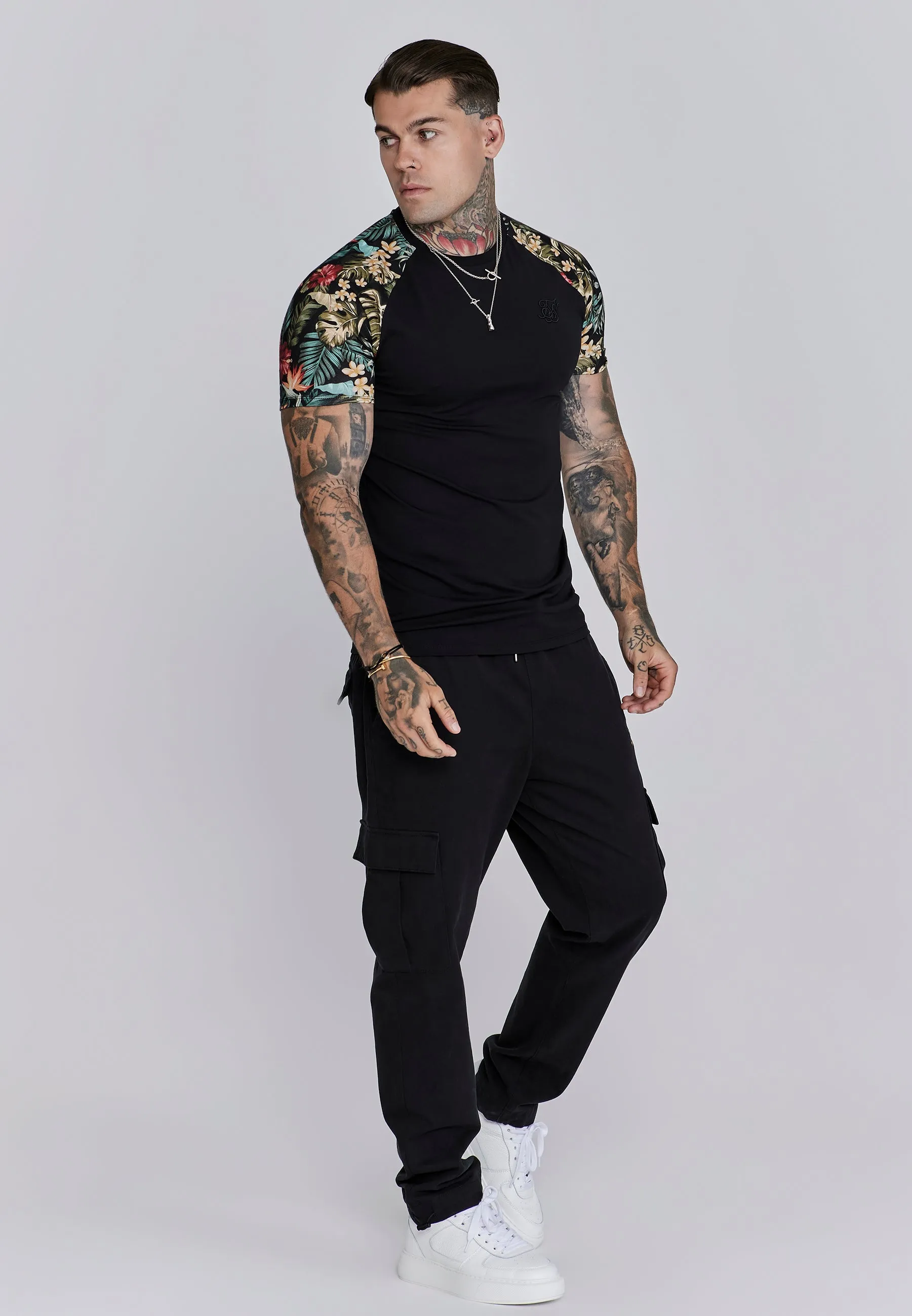 Black Raglan T-Shirt sold by Siksilk product image thumbnail 4