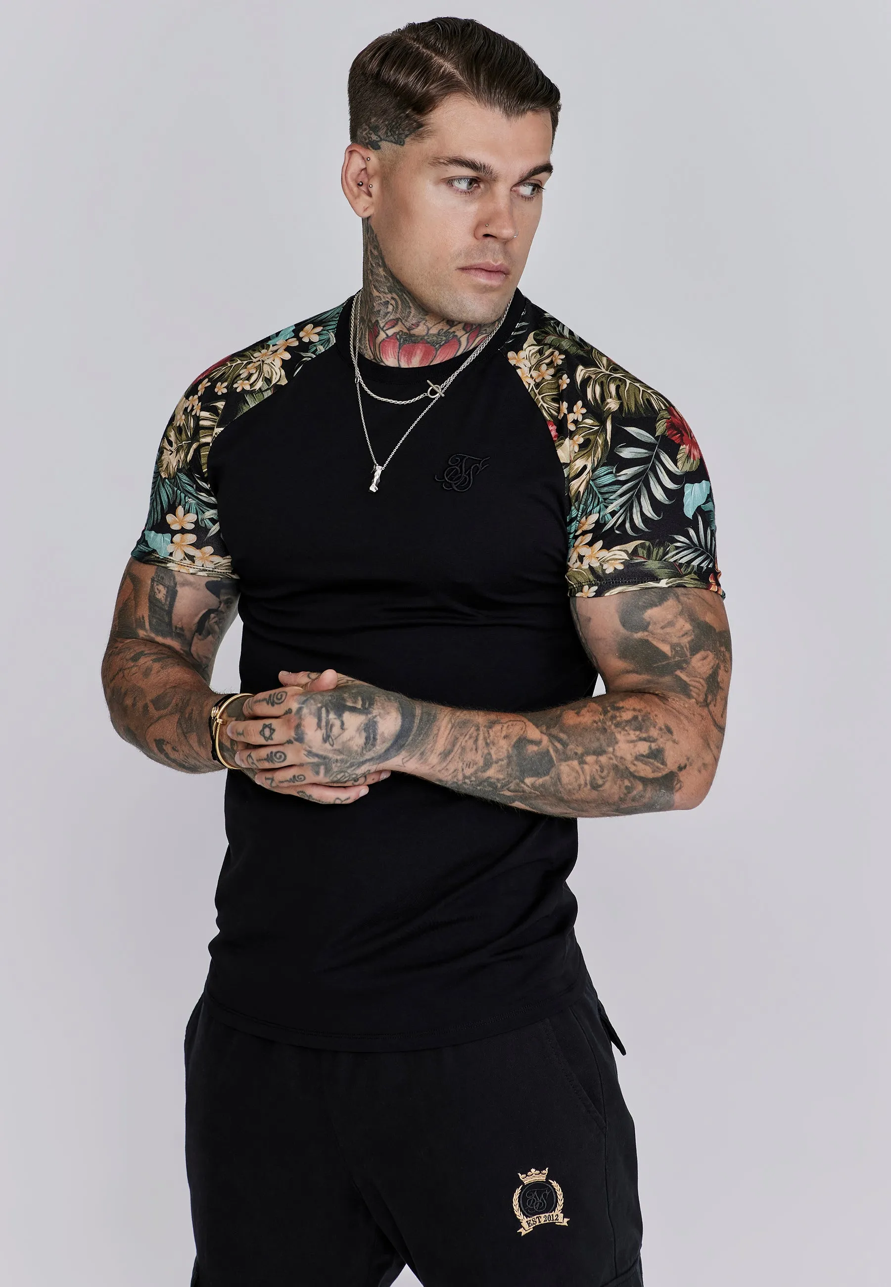 Black Raglan T-Shirt sold by Siksilk