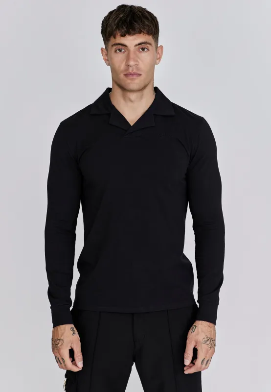 Black Smart Revere Polo sold by Siksilk