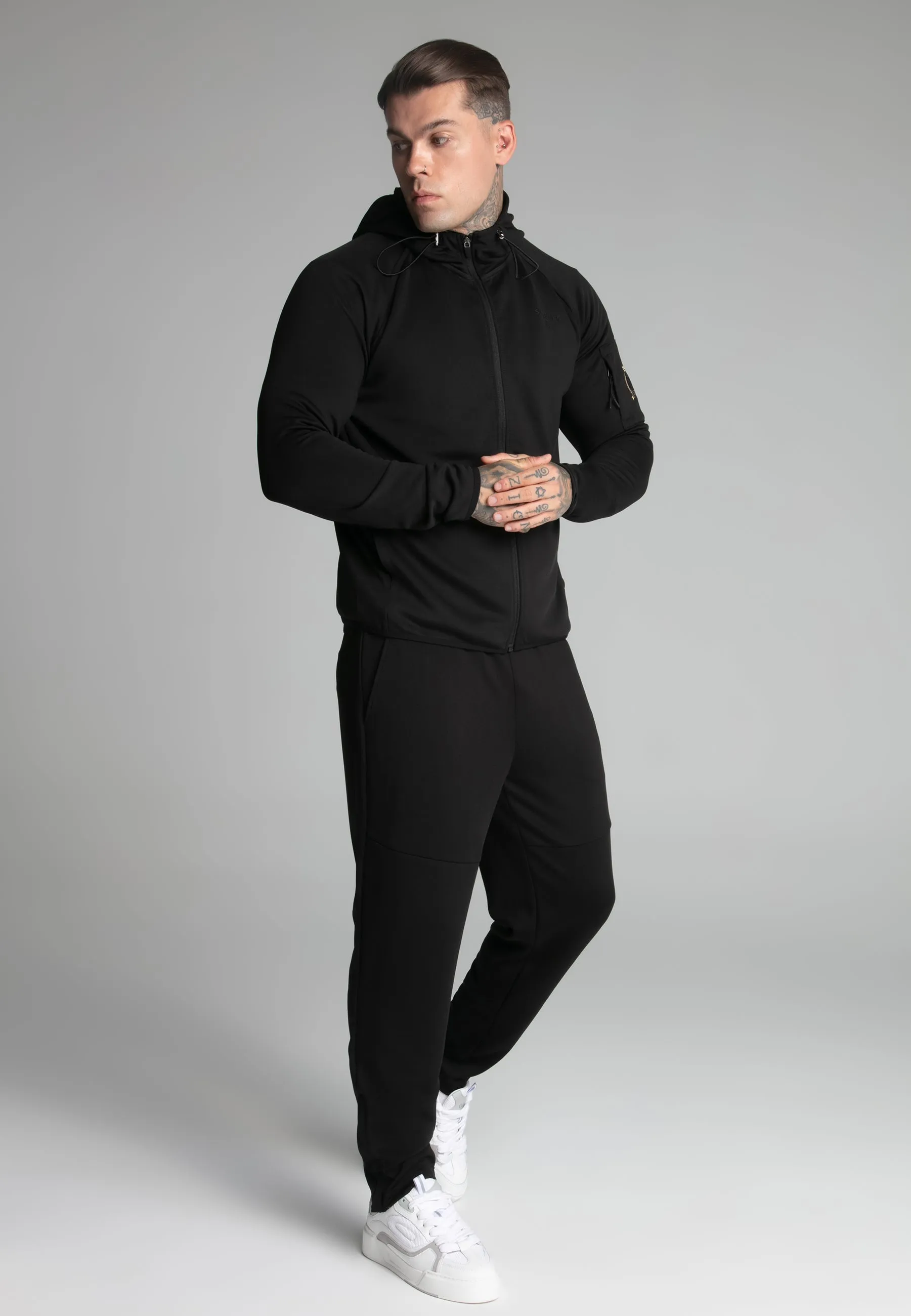 Black Full Zip Hoodie sold by Siksilk product image thumbnail 4