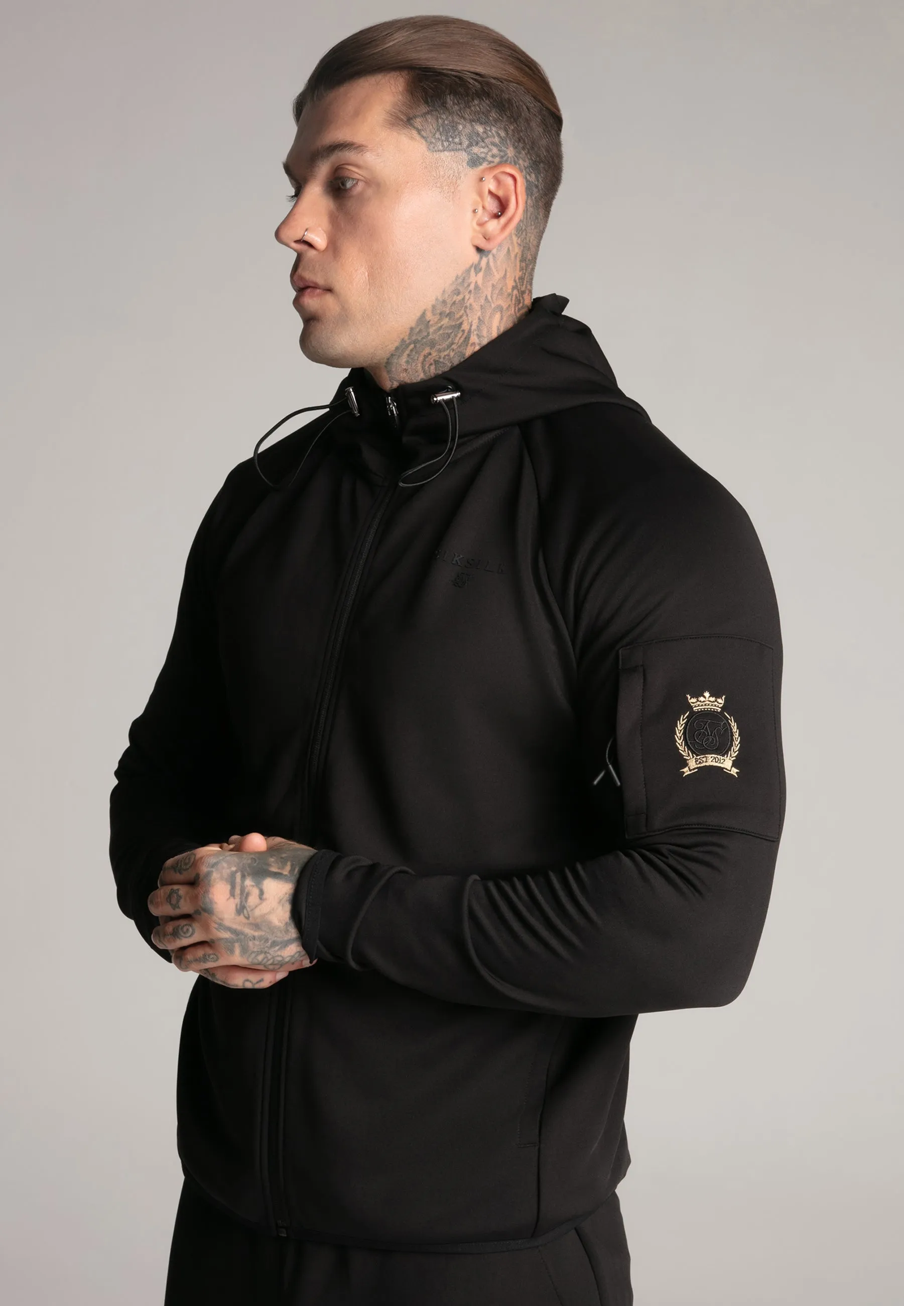 Black Full Zip Hoodie sold by Siksilk