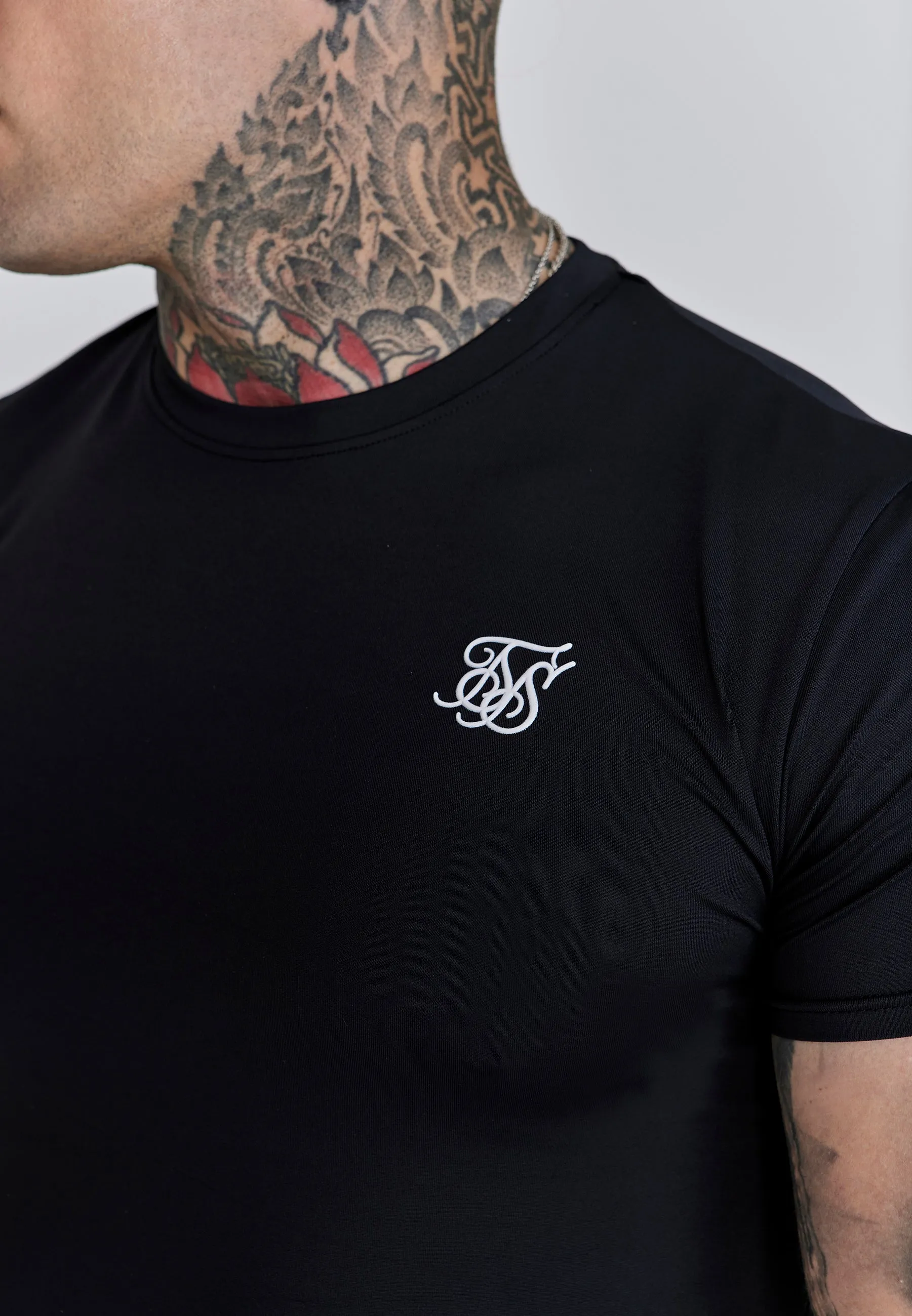 Black Muscle Fit T-Shirt sold by Siksilk product image thumbnail 2