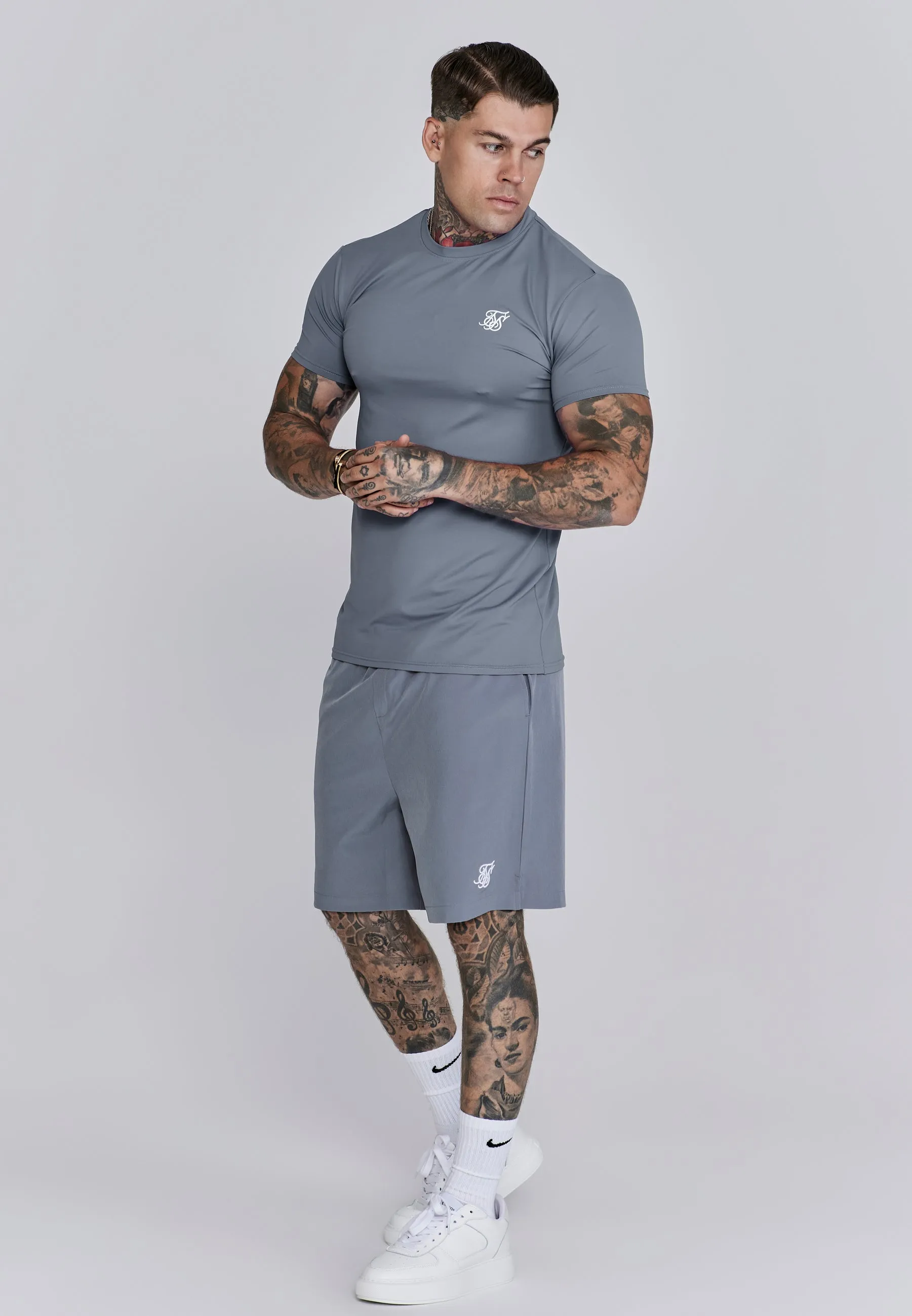 Grey Muscle Fit T-Shirt sold by Siksilk product image thumbnail 4