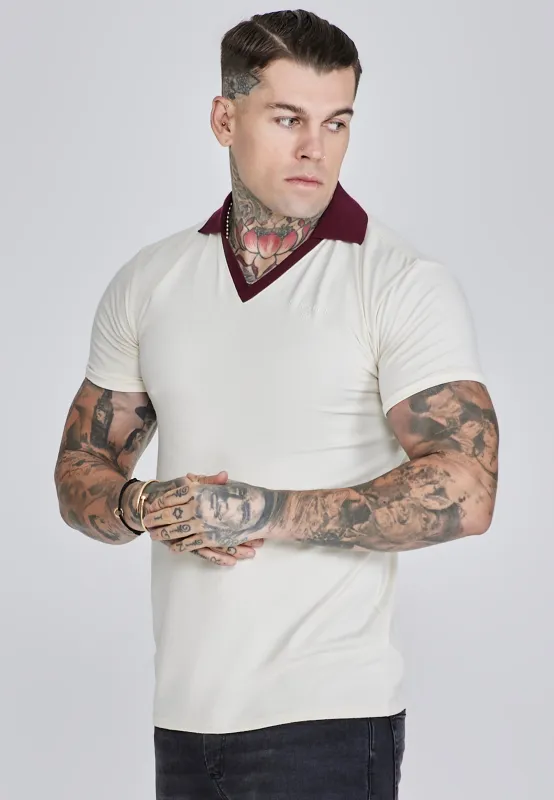 Ecru Polo T-Shirt sold by Siksilk