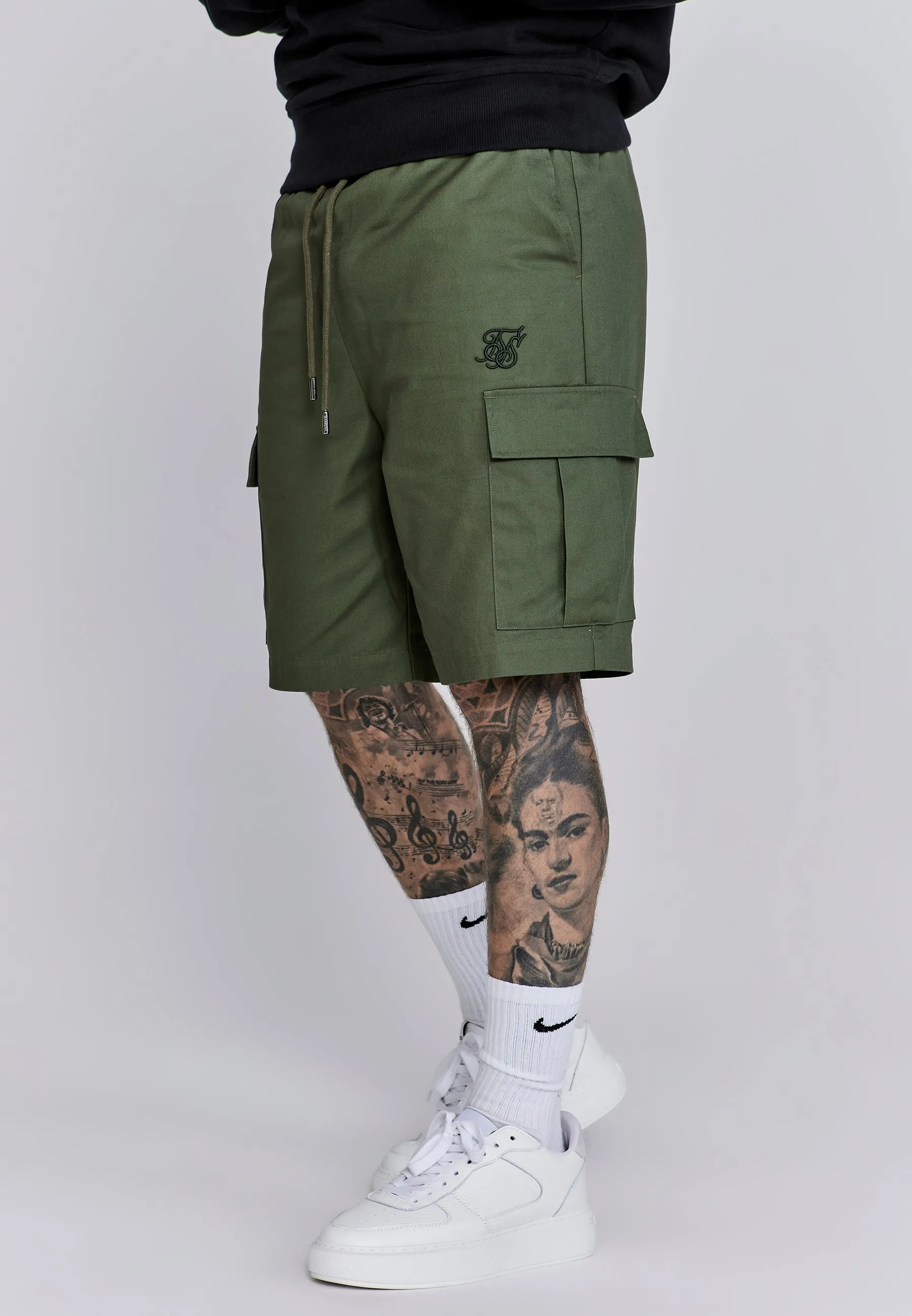 Green Cargo Shorts sold by Siksilk