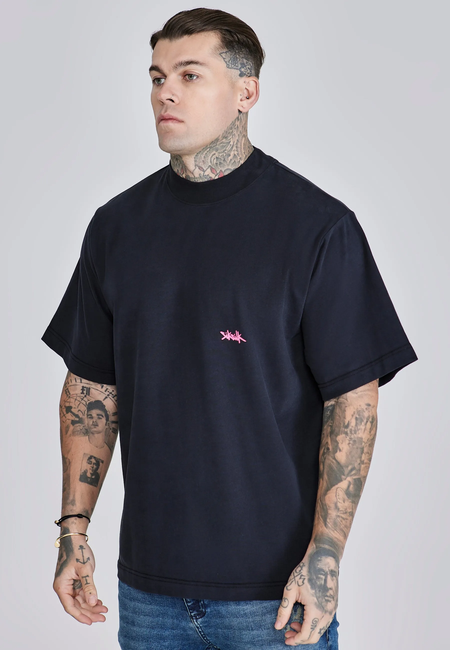 Black Neon Pink Oversized T-Shirt sold by Siksilk