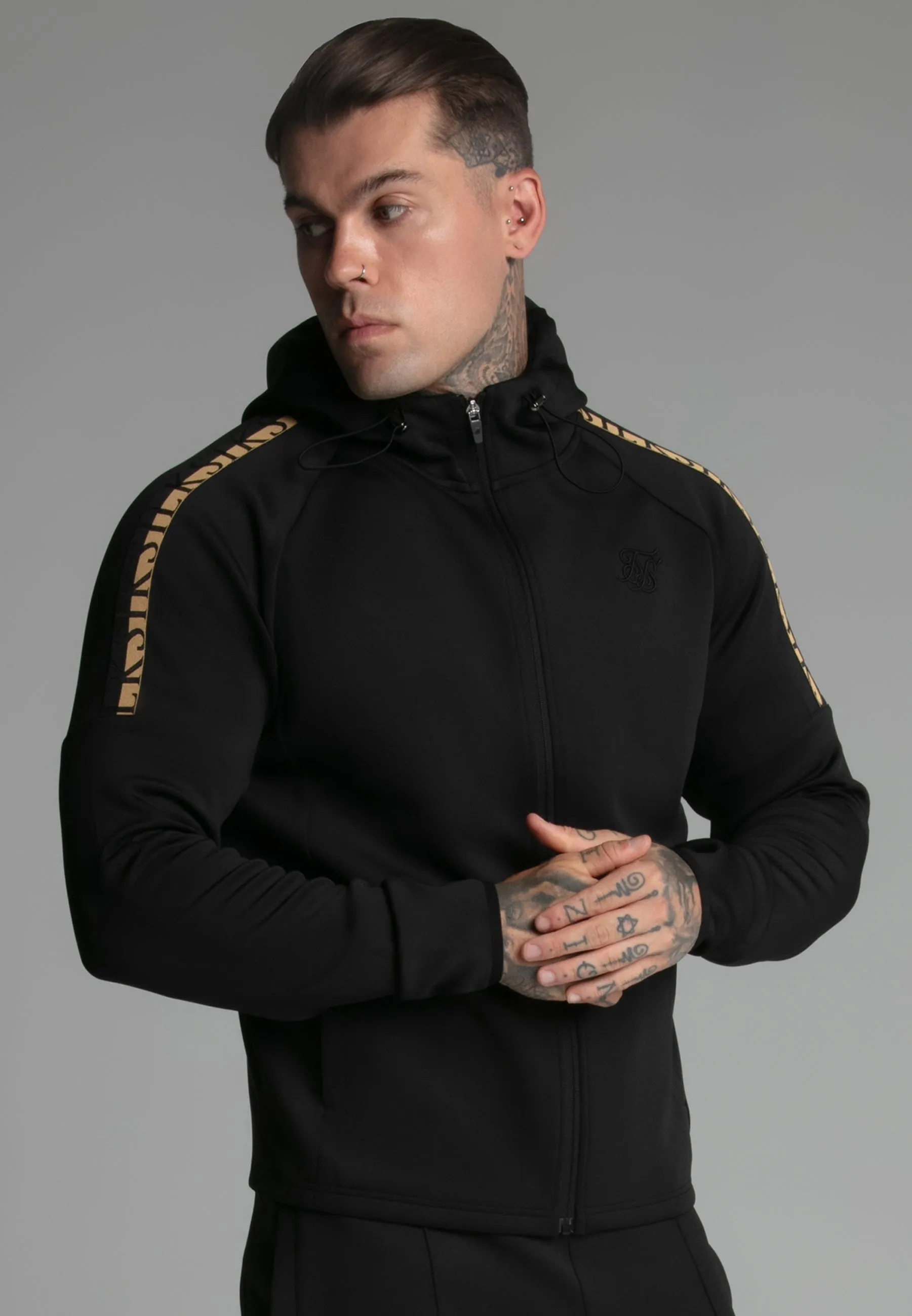 Black Full zip Hoodie sold by Siksilk
