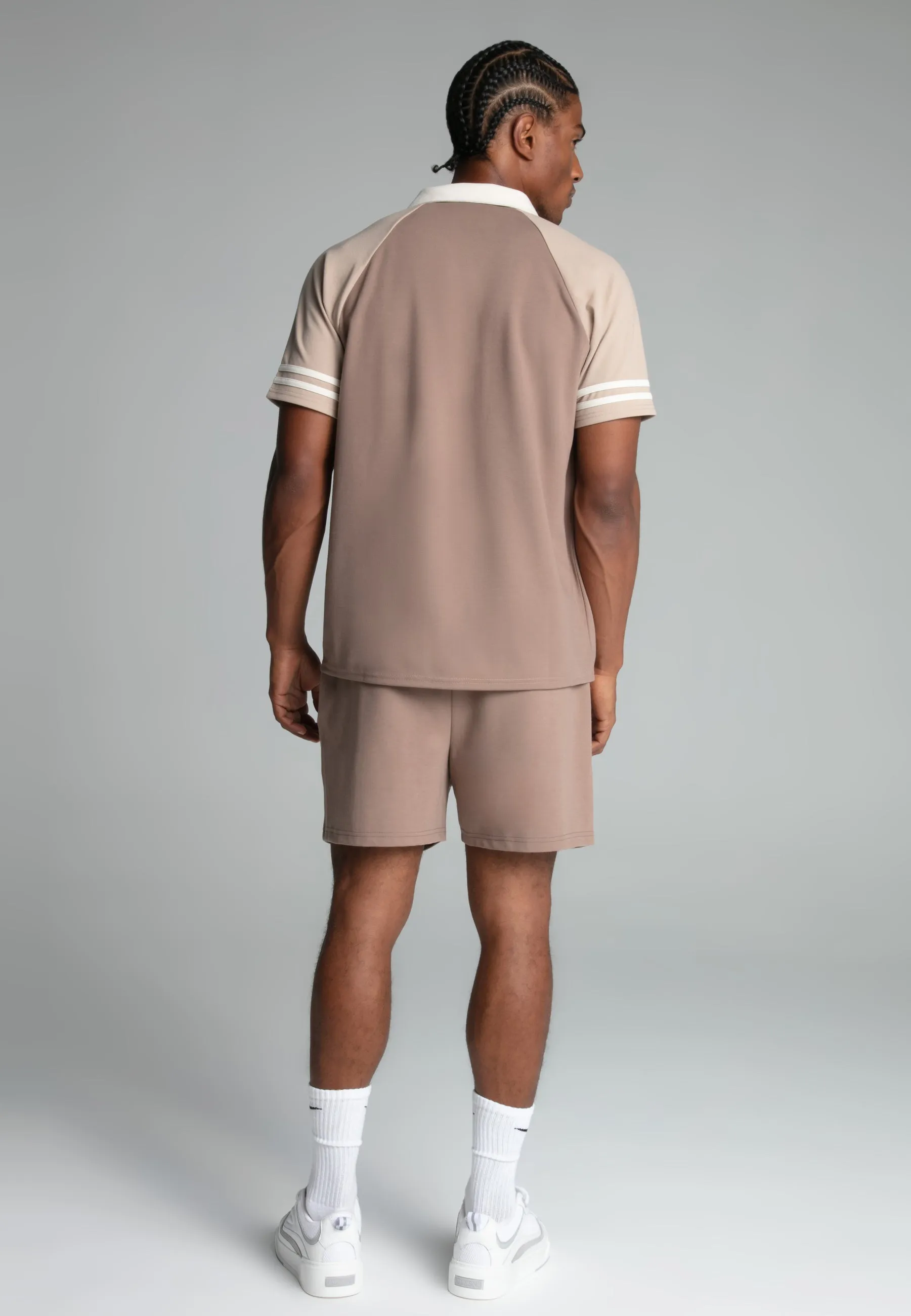 Beige Retro Shorts sold by Siksilk product image thumbnail 5