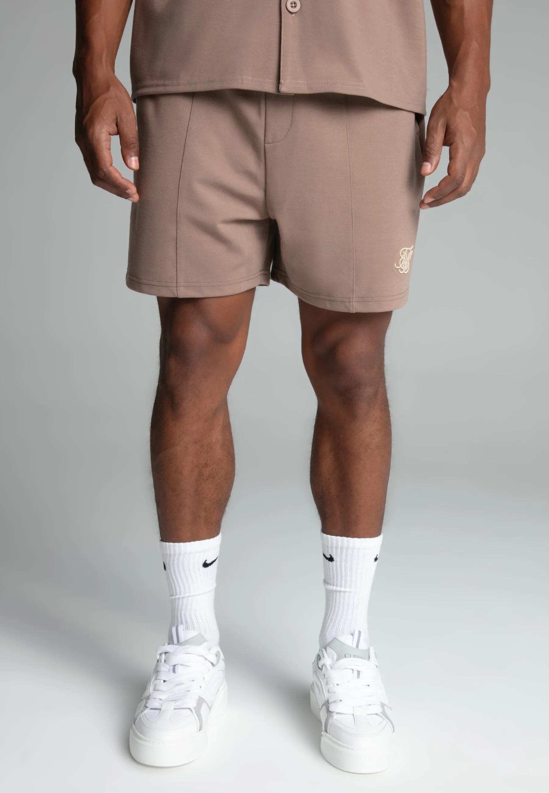 Beige Retro Shorts sold by Siksilk product image thumbnail 3