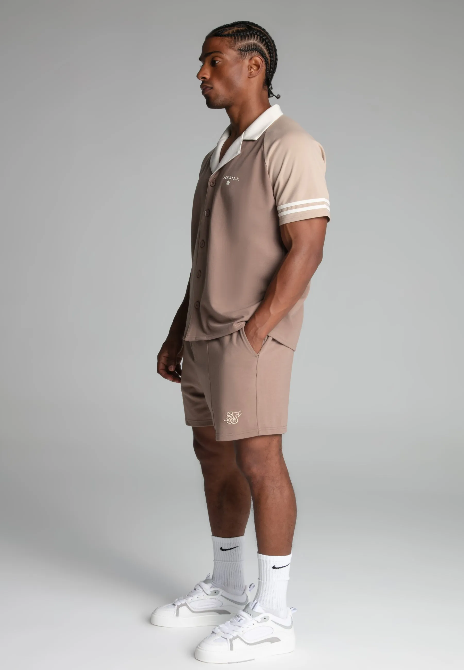 Beige Retro Resort Shirt sold by Siksilk product image thumbnail 2