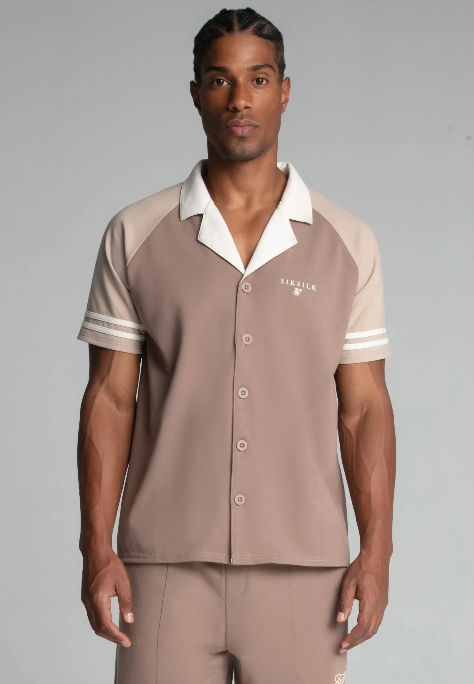 Beige Retro Resort Shirt sold by Siksilk