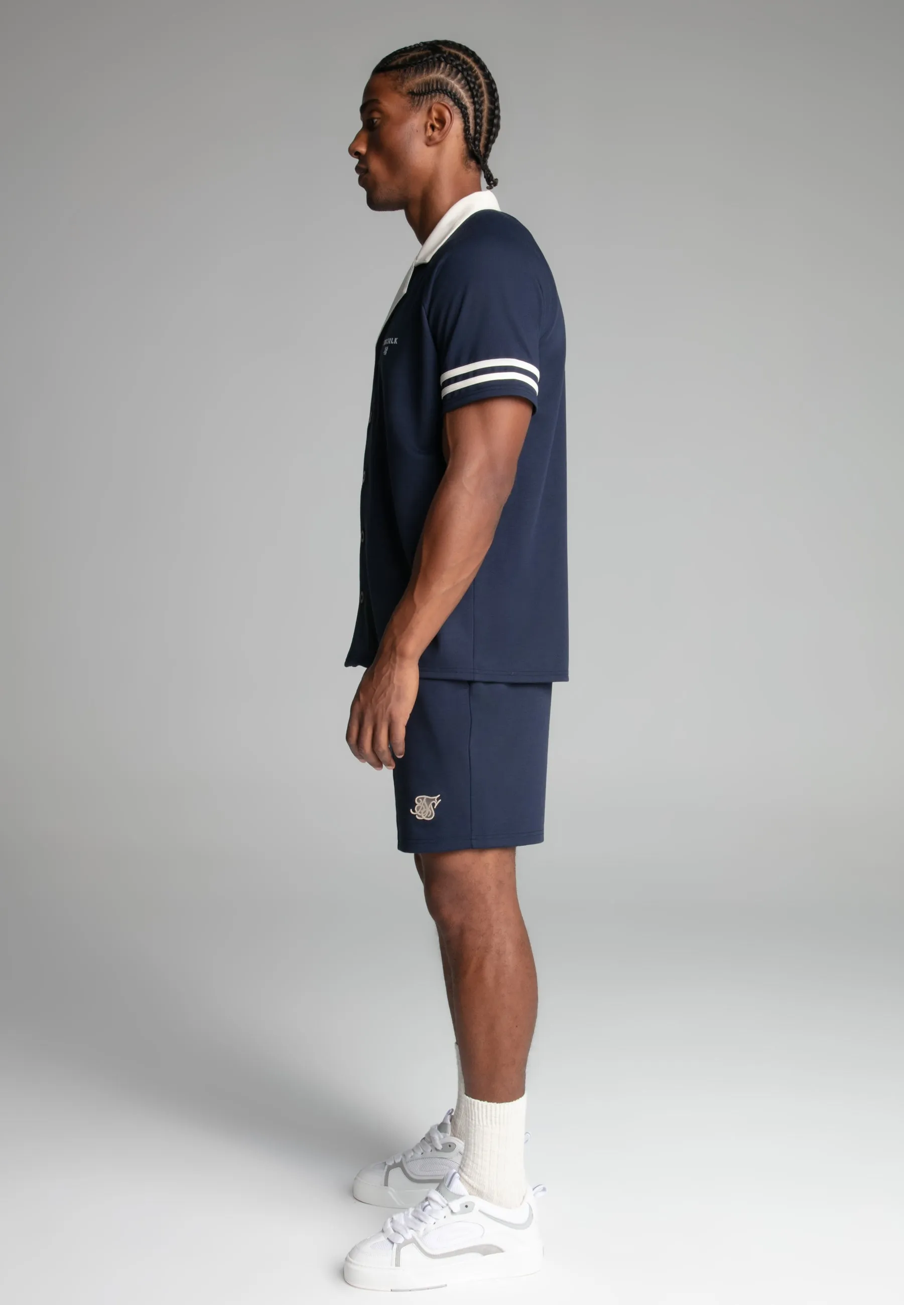 Navy Retro Shorts sold by Siksilk product image thumbnail 2