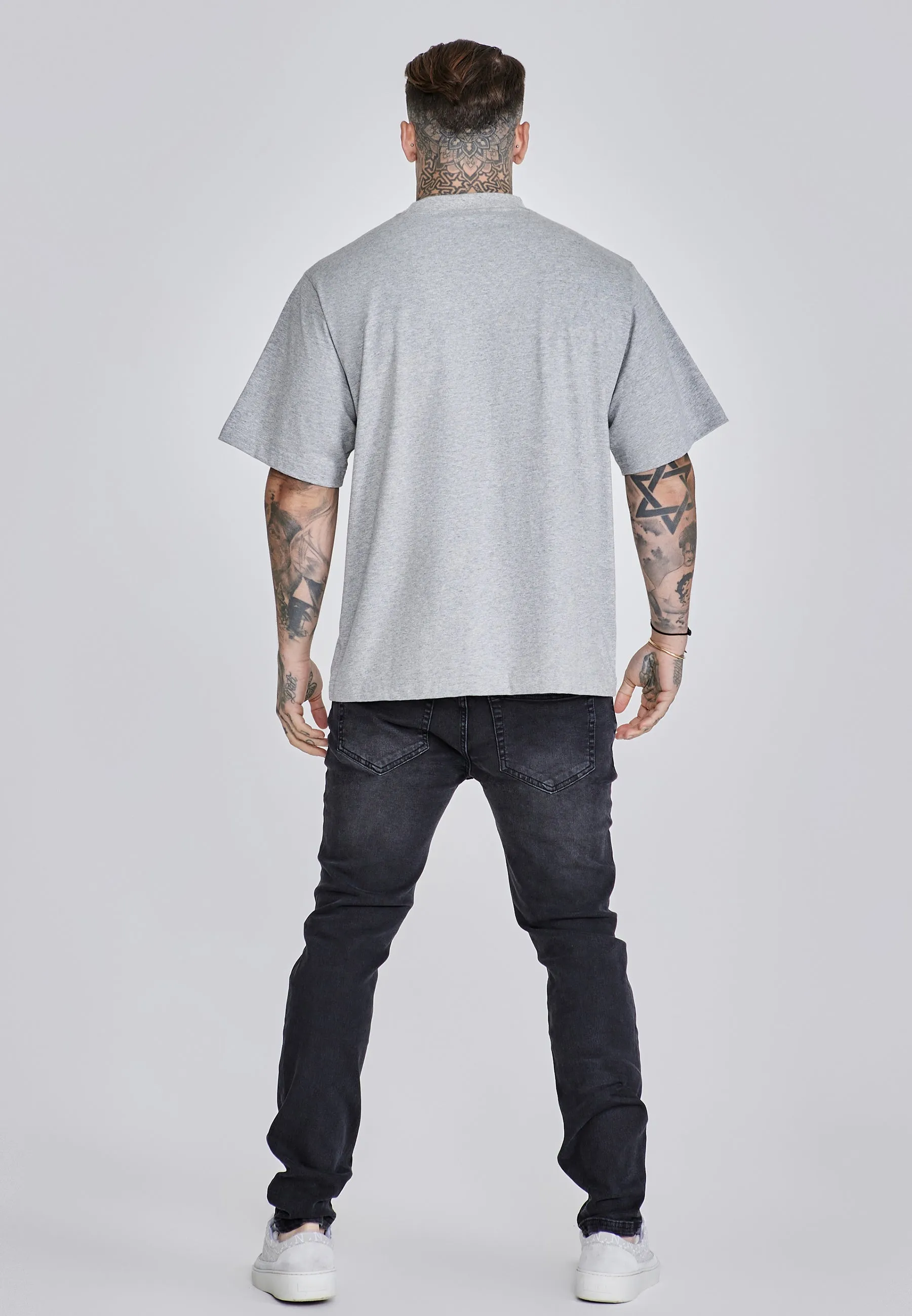 Grey Marl Logo T-Shirt sold by Siksilk product image thumbnail 5