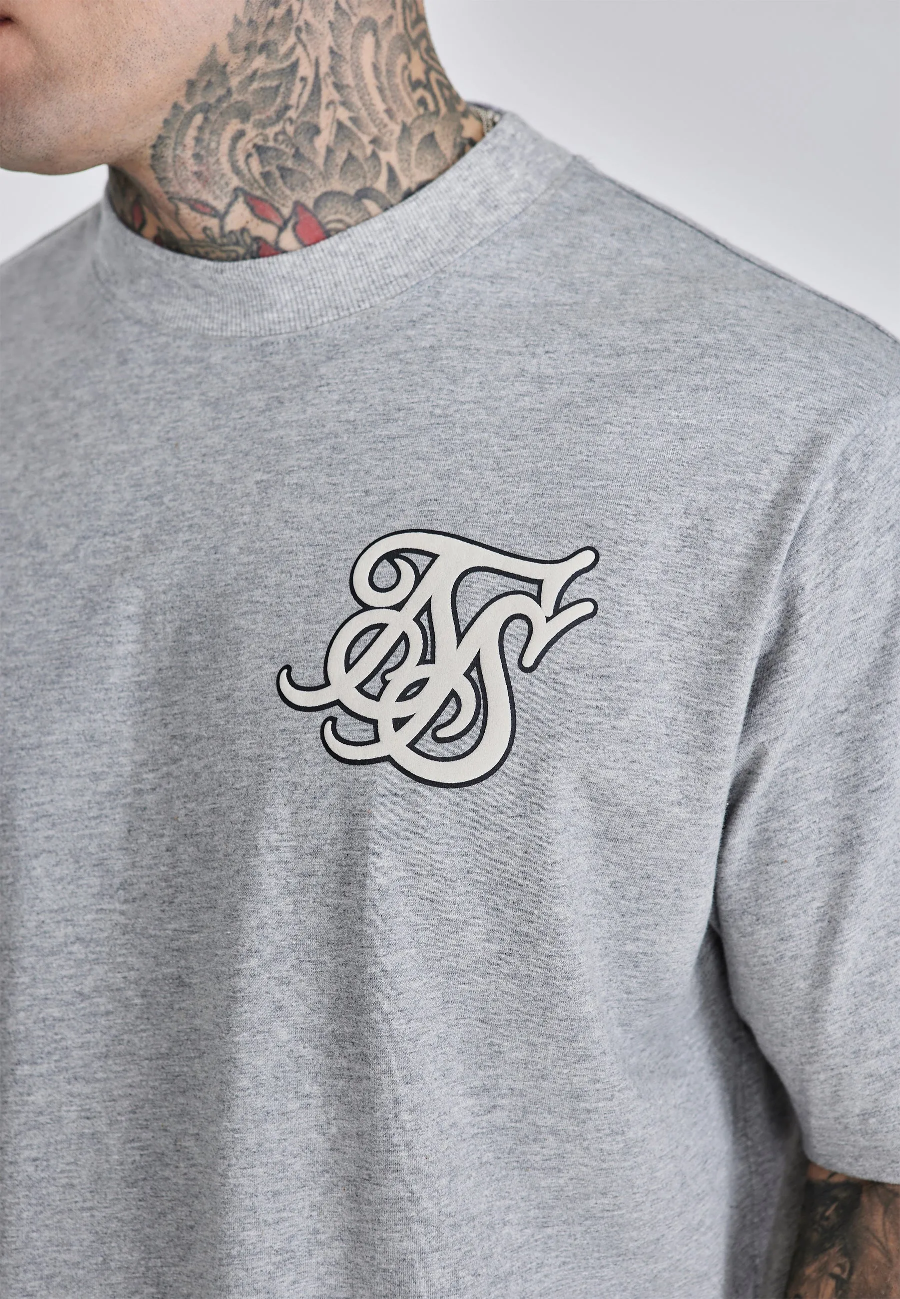 Grey Marl Logo T-Shirt sold by Siksilk product image thumbnail 2