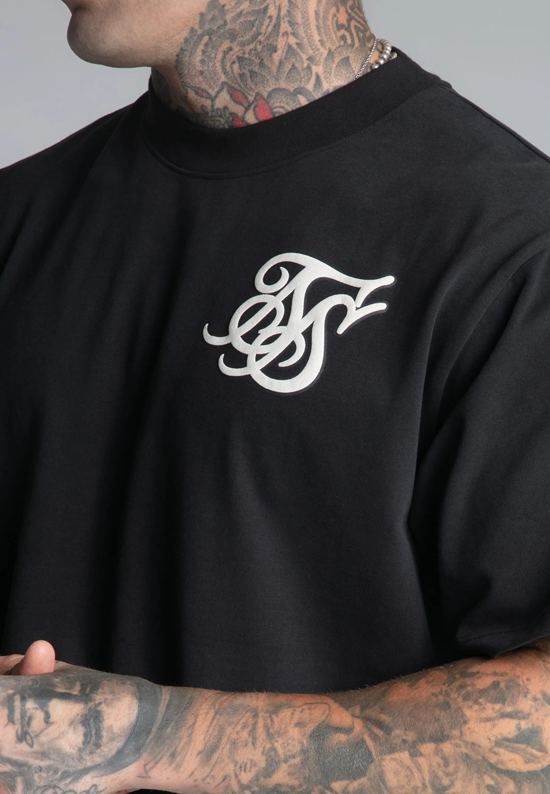 Black Logo T-Shirt sold by Siksilk product image thumbnail 3
