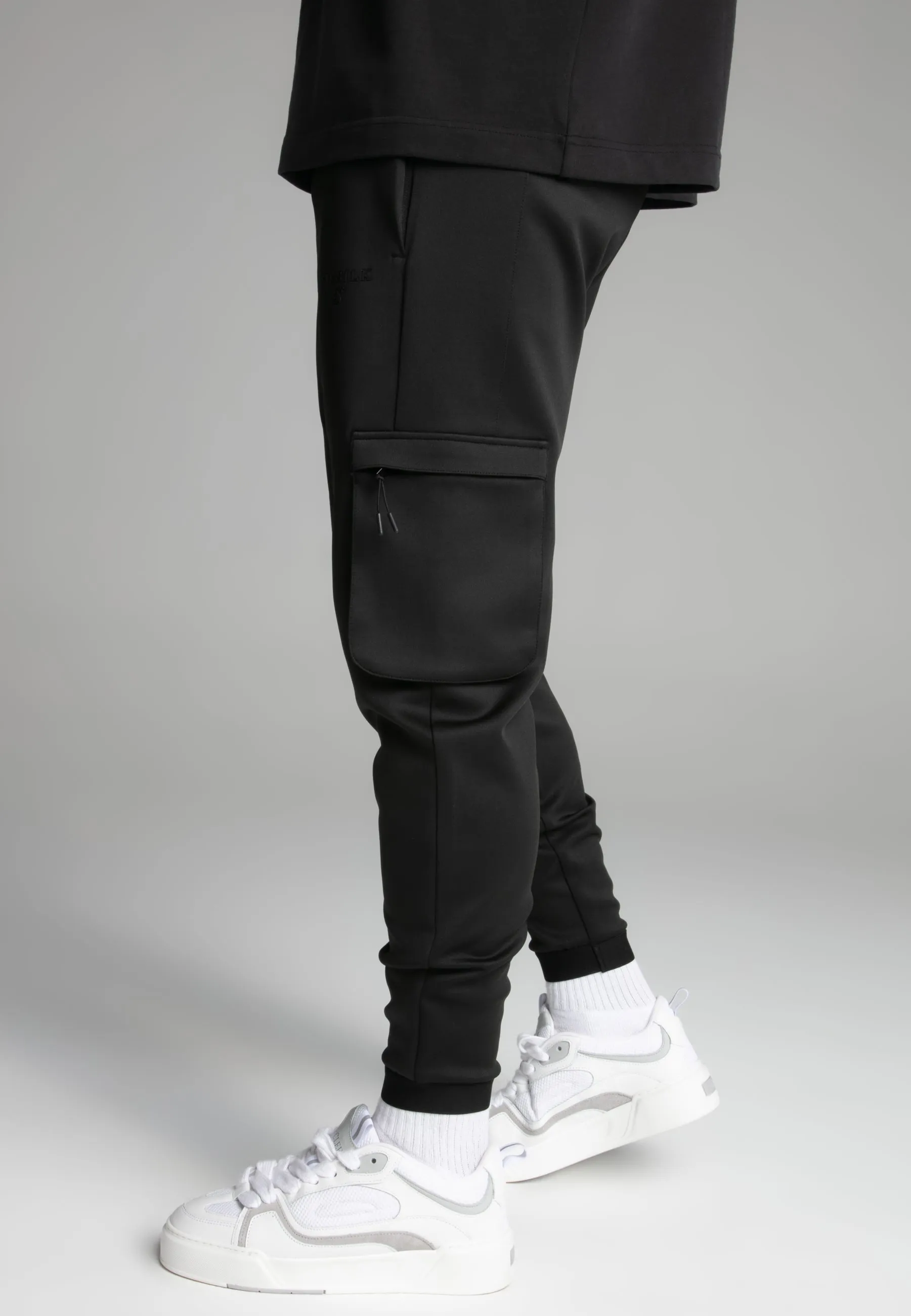 Black Cargo Joggers sold by Siksilk product image thumbnail 3