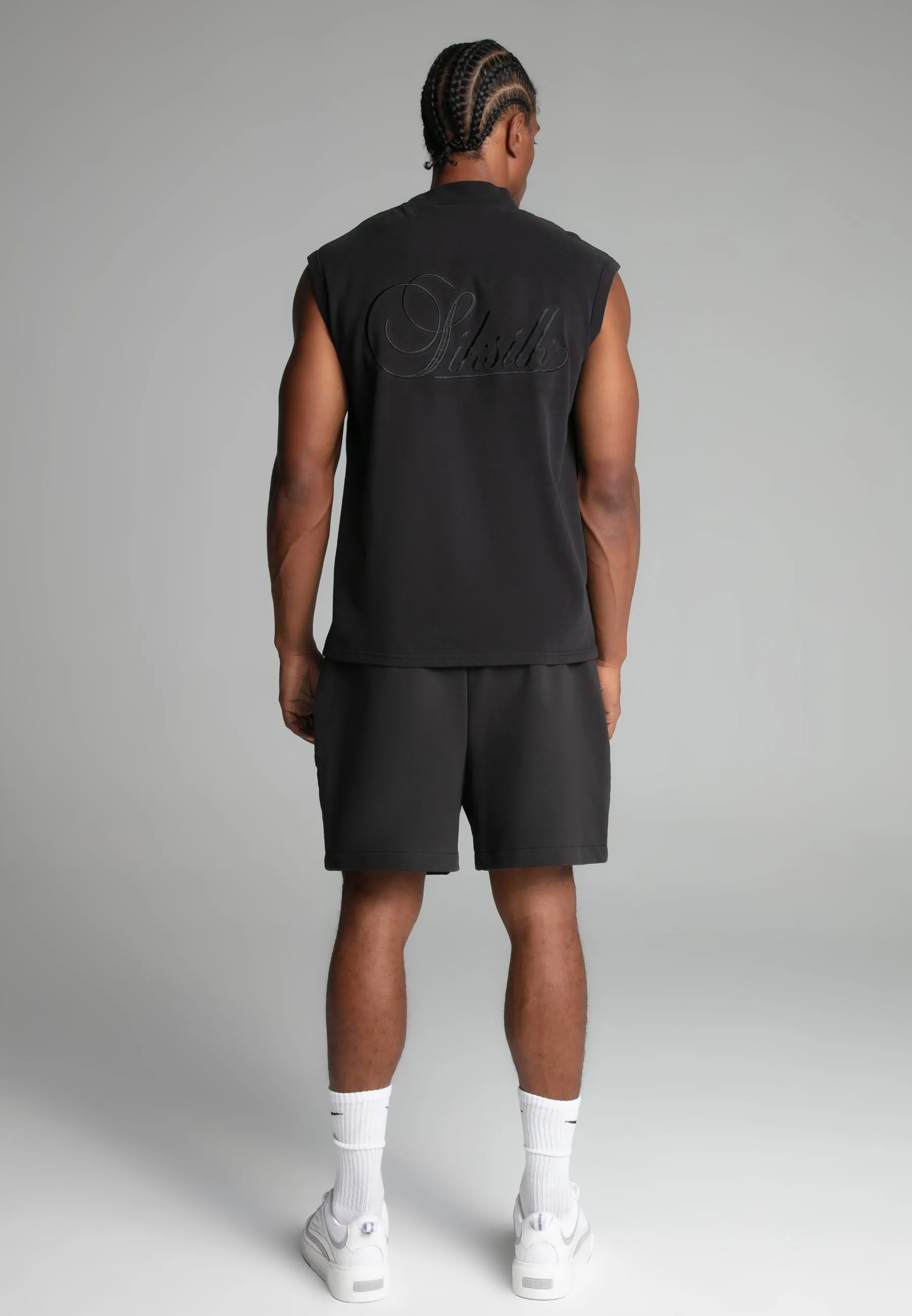 Black Sleeveless T-Shirt sold by Siksilk product image thumbnail 5