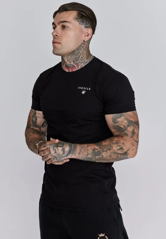 Black Relaxed Fit T-Shirt sold by Siksilk