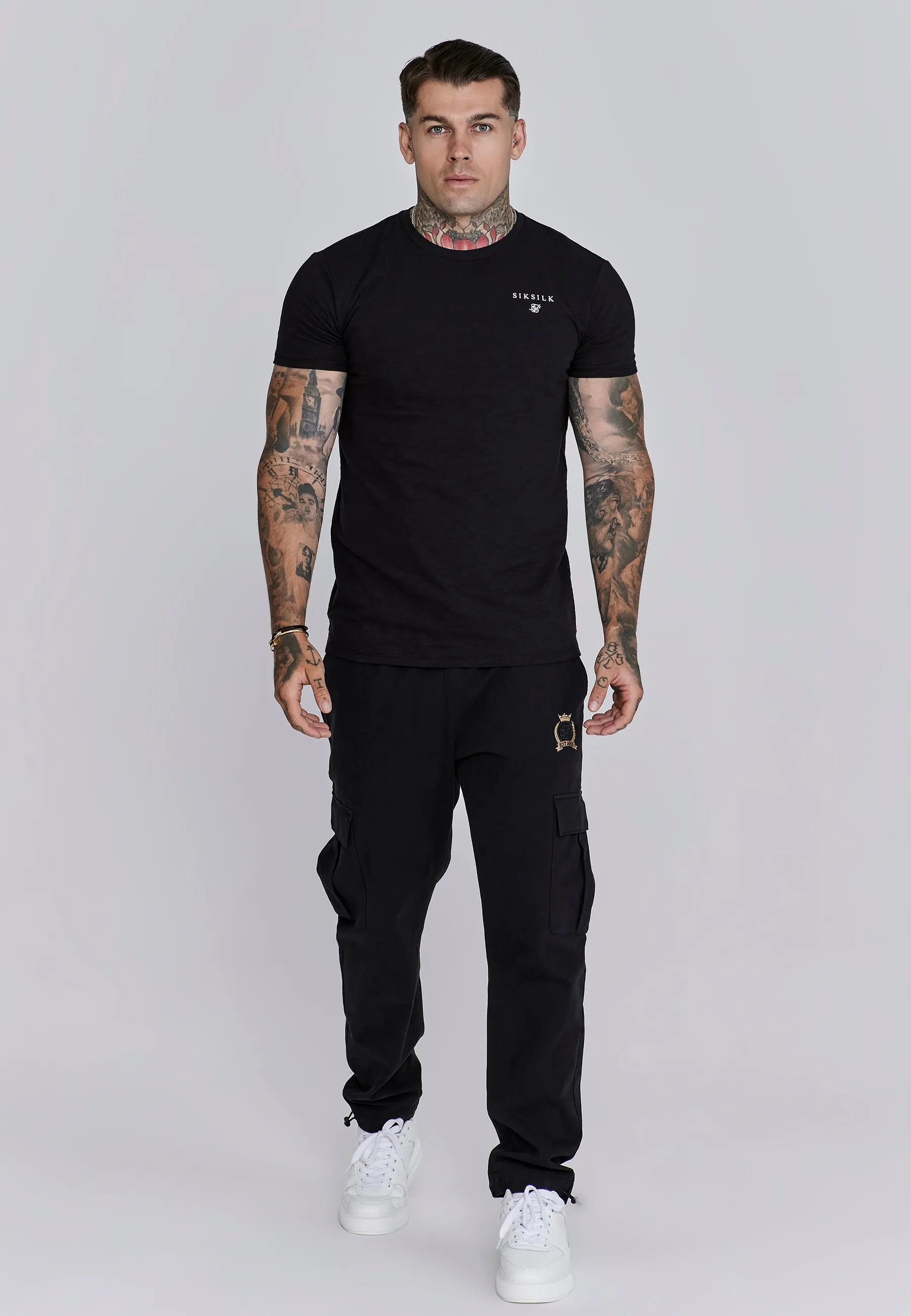 Black Relaxed Fit T-Shirt sold by Siksilk product image thumbnail 3