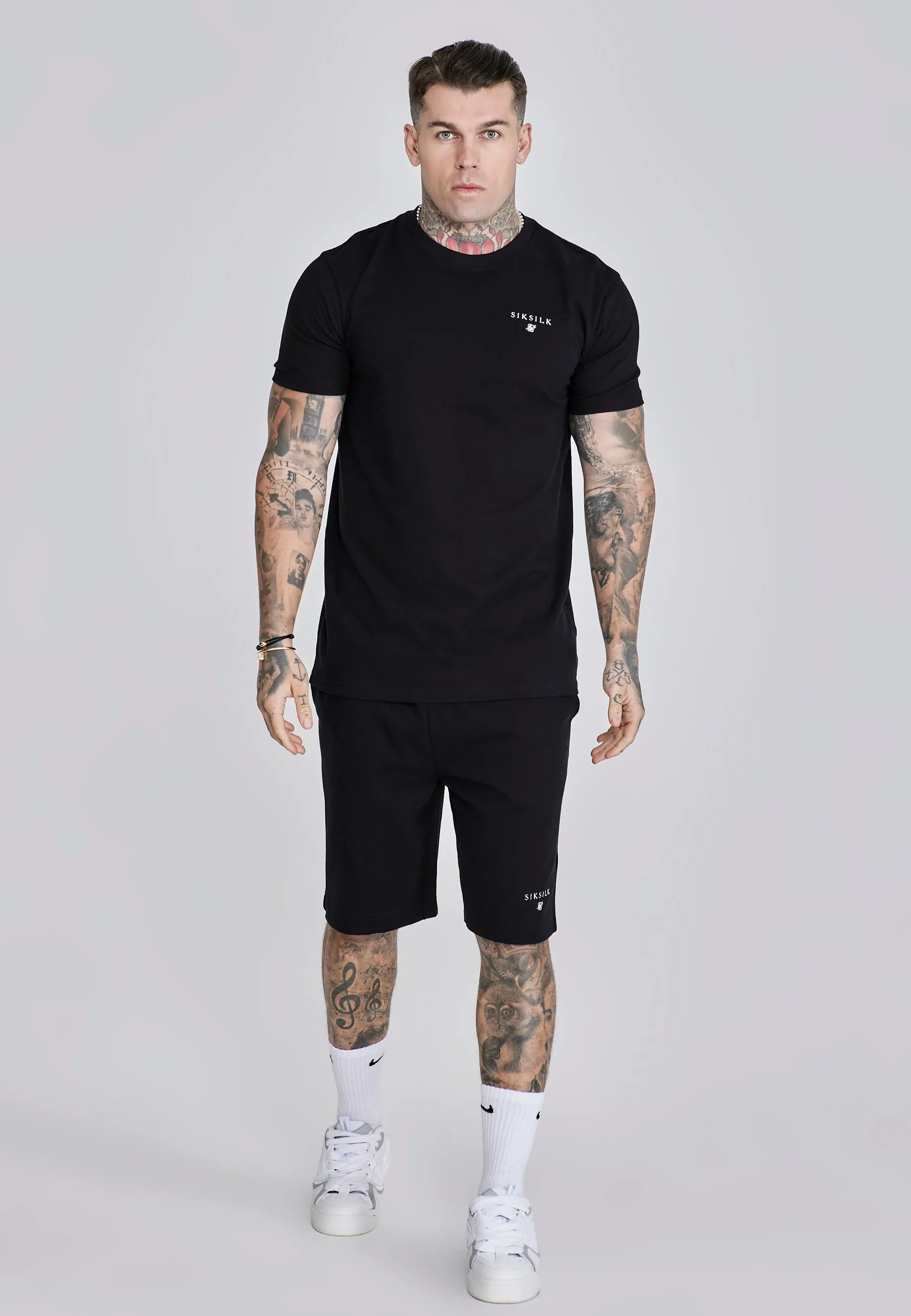 Black T-Shirt and Shorts Set sold by Siksilk product image thumbnail 4