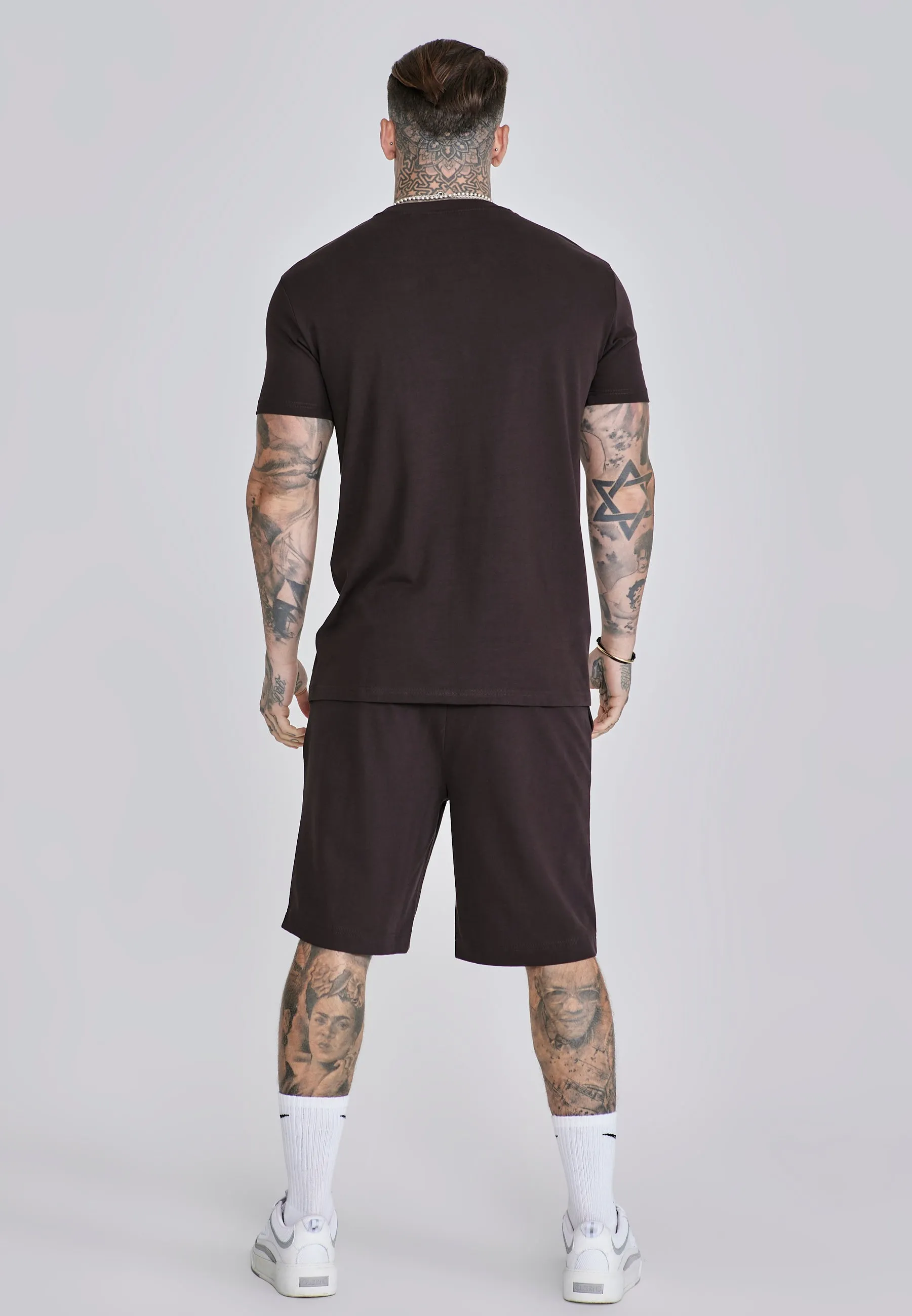 Brown T-Shirt and Shorts Set sold by Siksilk product image thumbnail 5