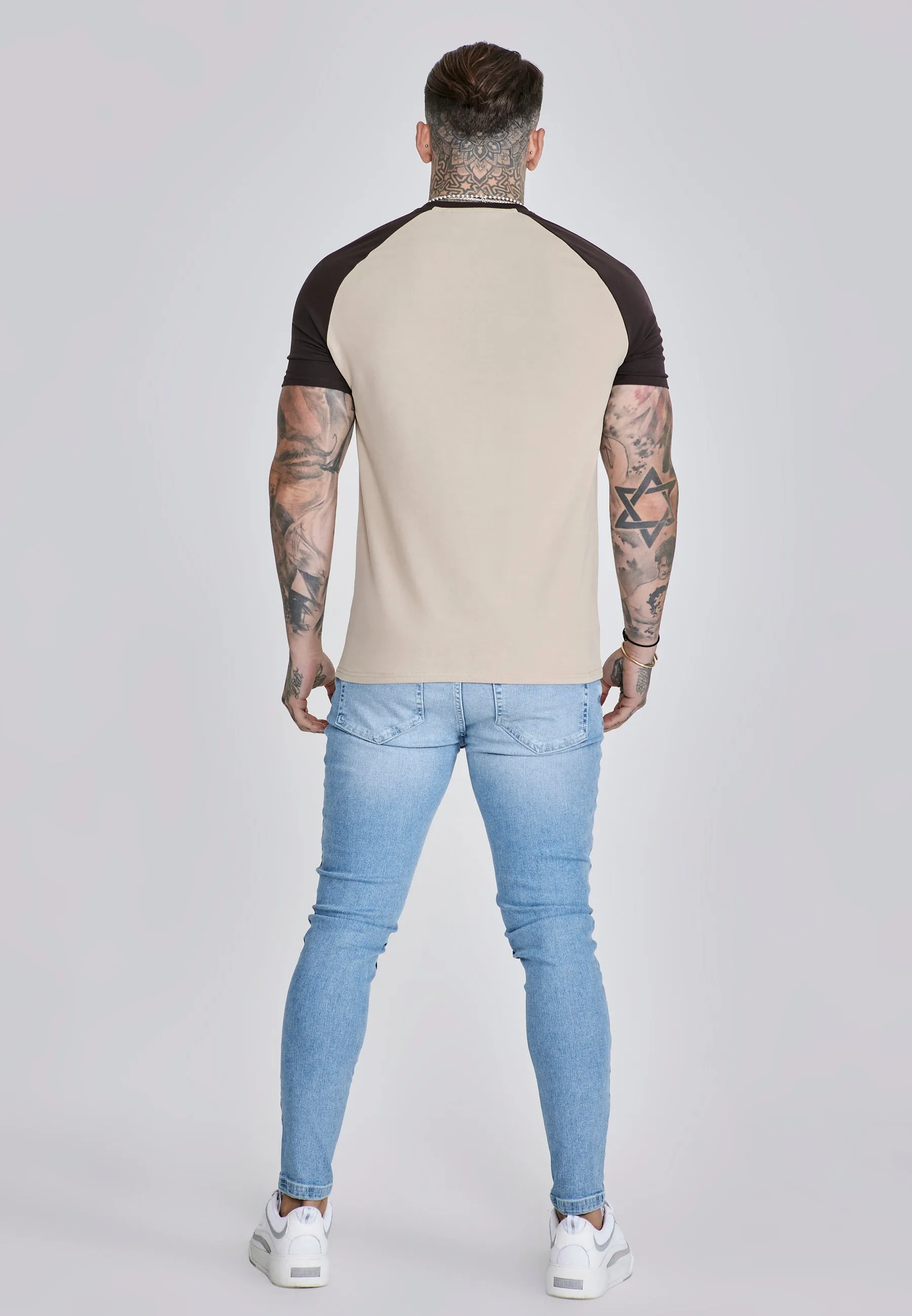Beige Brown Raglan T-Shirt sold by Siksilk product image thumbnail 5