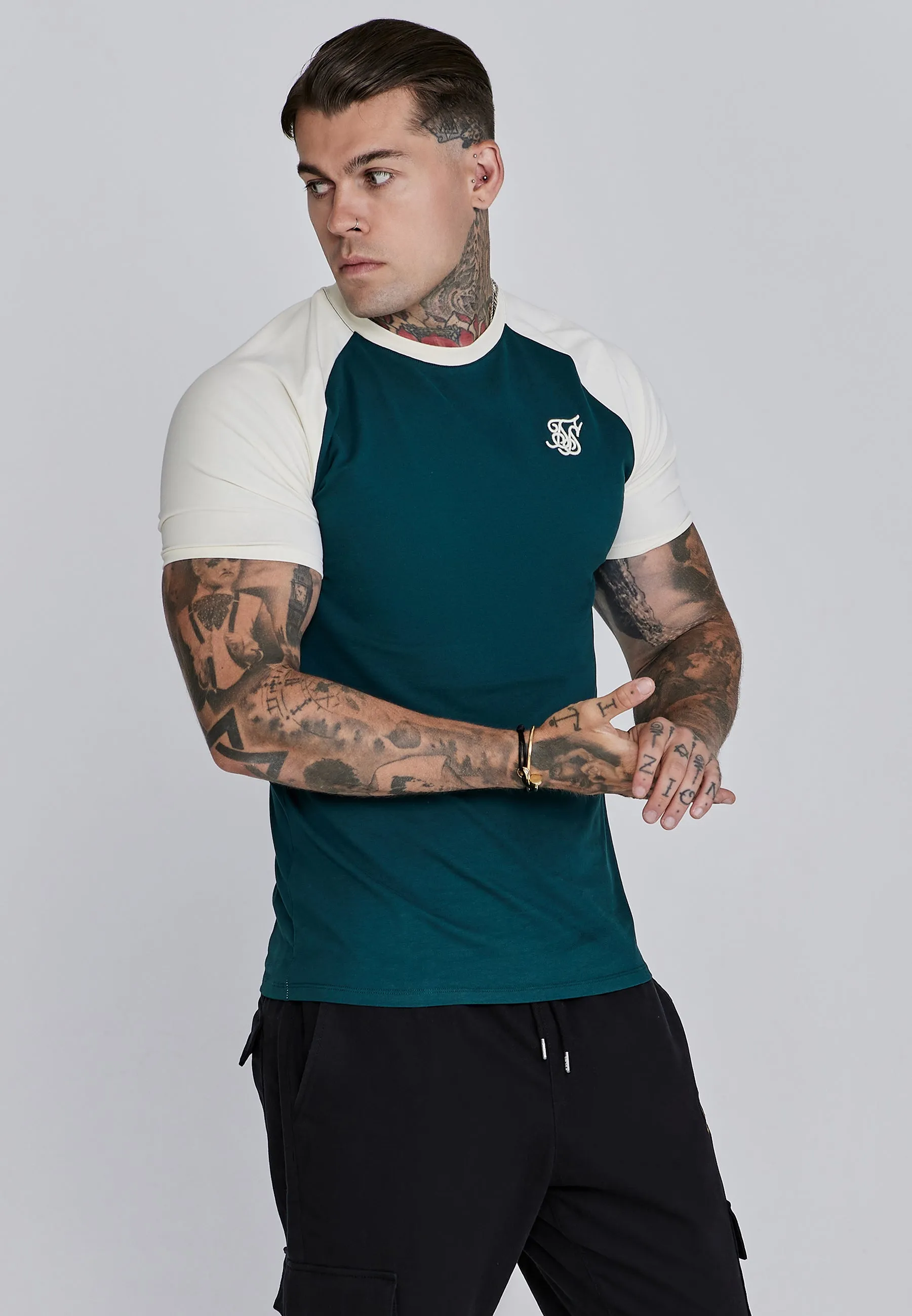 Green Ecru Raglan T-Shirt sold by Siksilk