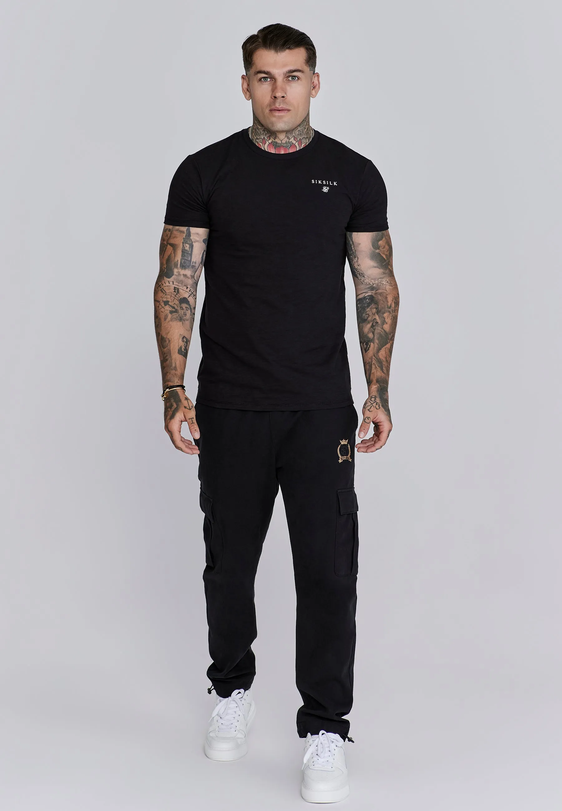 Black Cargo Pants sold by Siksilk product image thumbnail 4