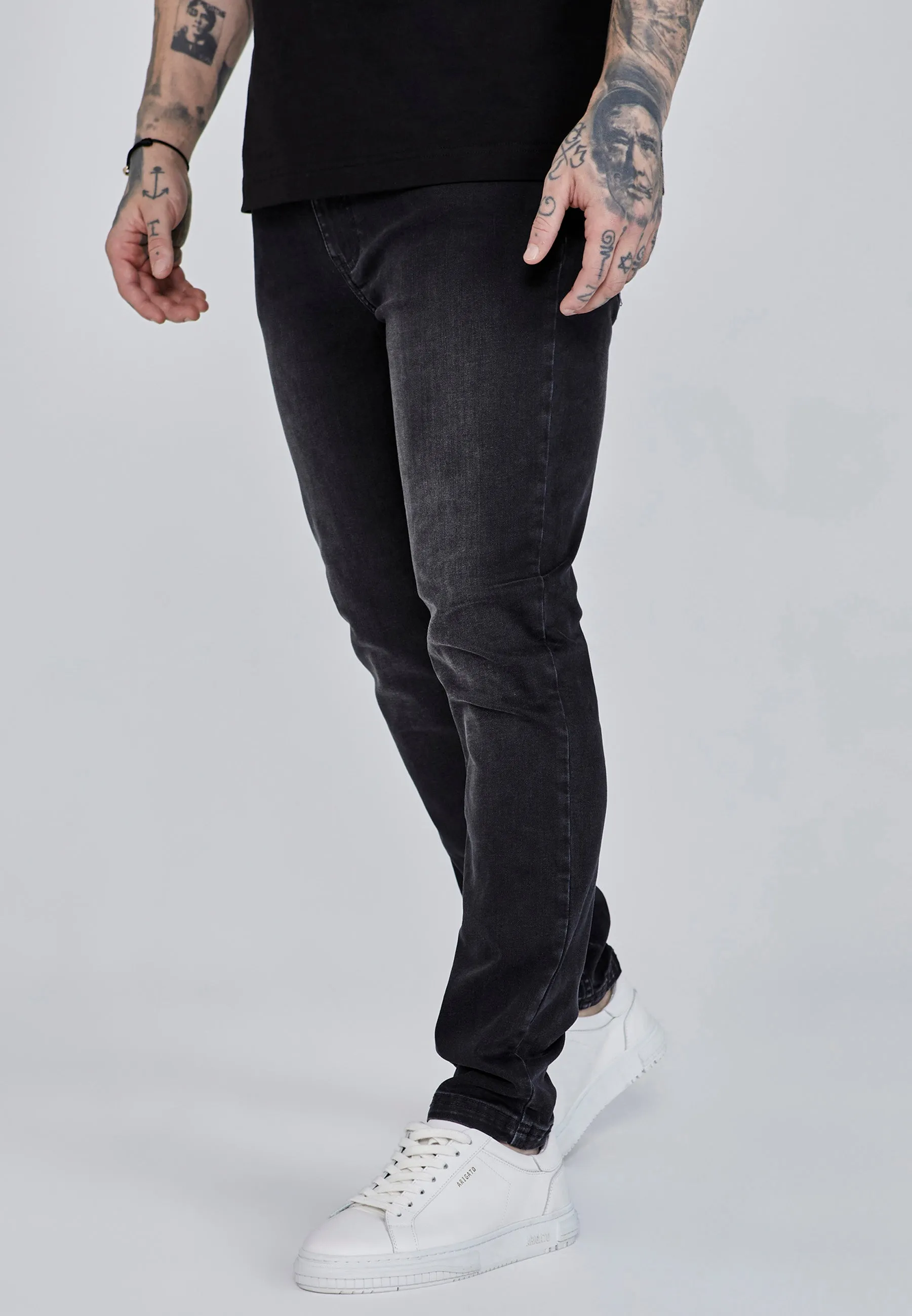 Slim Fit Jeans Washed Black sold by Siksilk