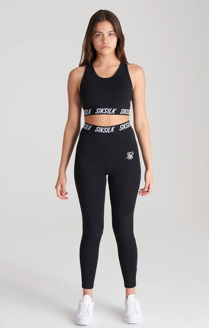 Girls Black Essentials Taped Legging sold by Siksilk product image thumbnail 2