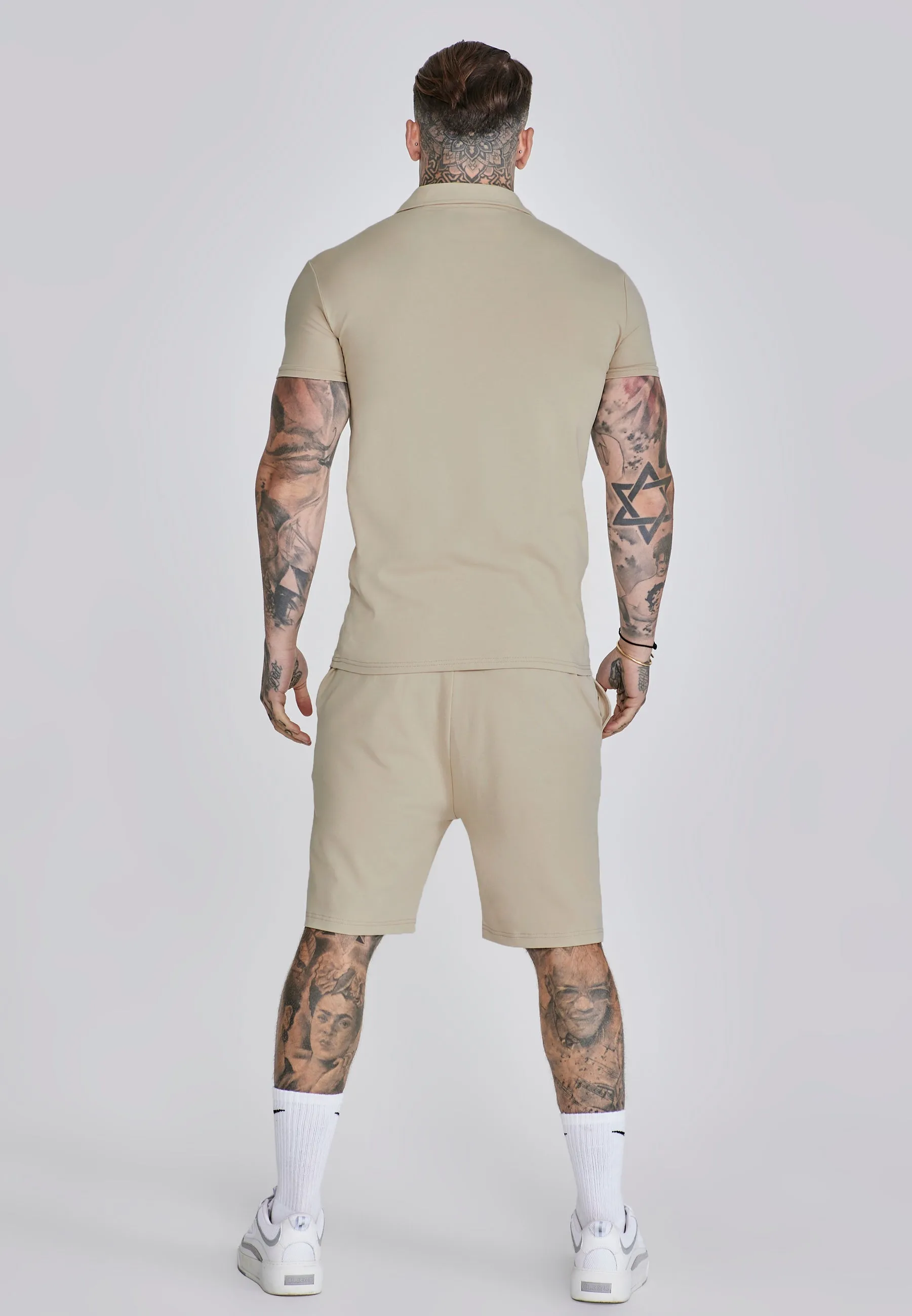 Beige Polo and Shorts Set sold by Siksilk product image thumbnail 5