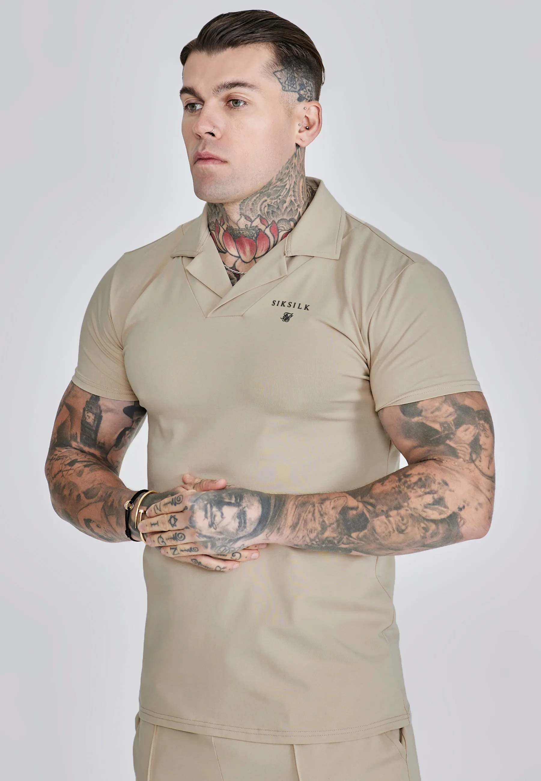 Beige Polo and Shorts Set sold by Siksilk product image thumbnail 2
