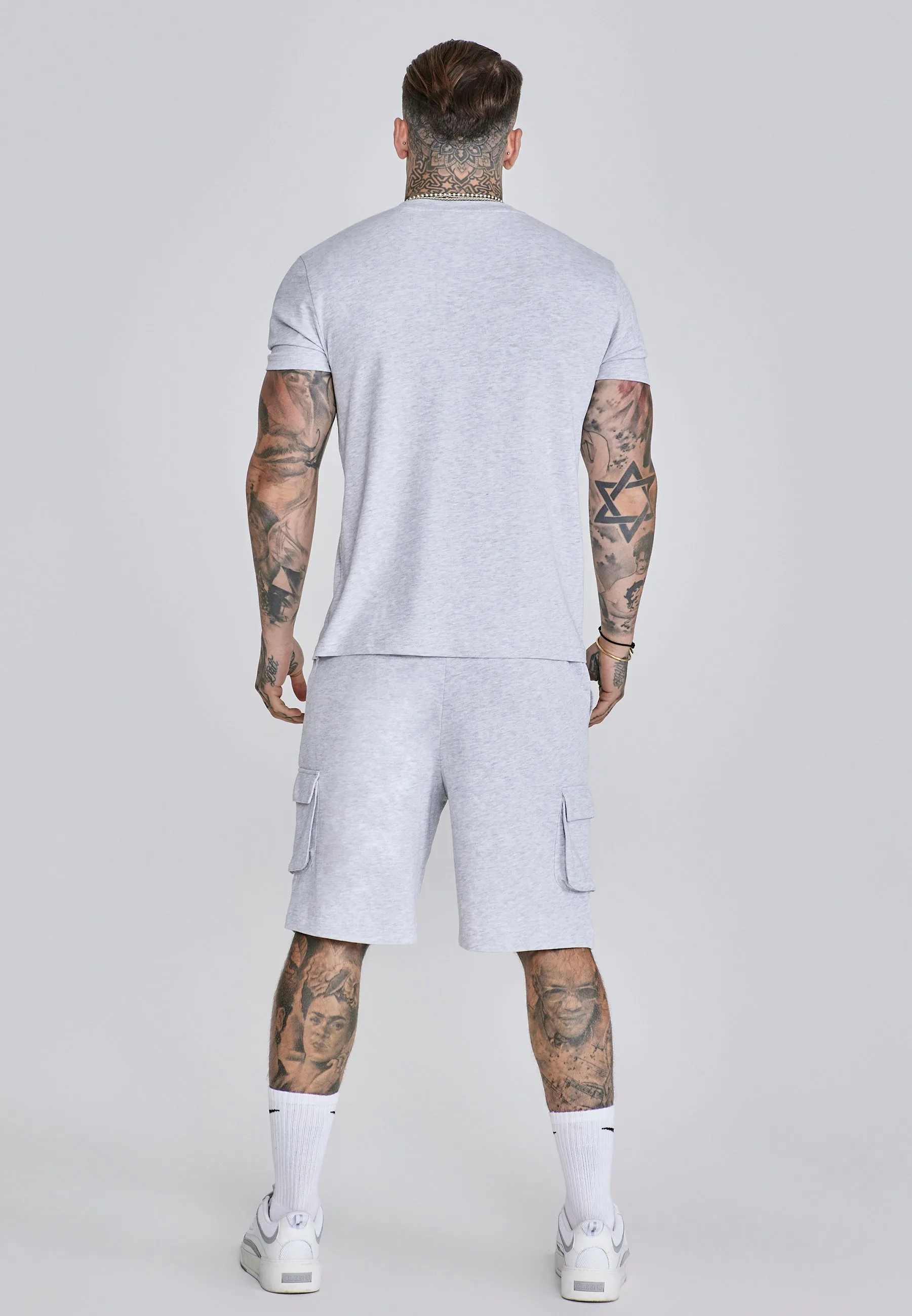 Grey Marl T-Shirt and Shorts Set sold by Siksilk product image thumbnail 5