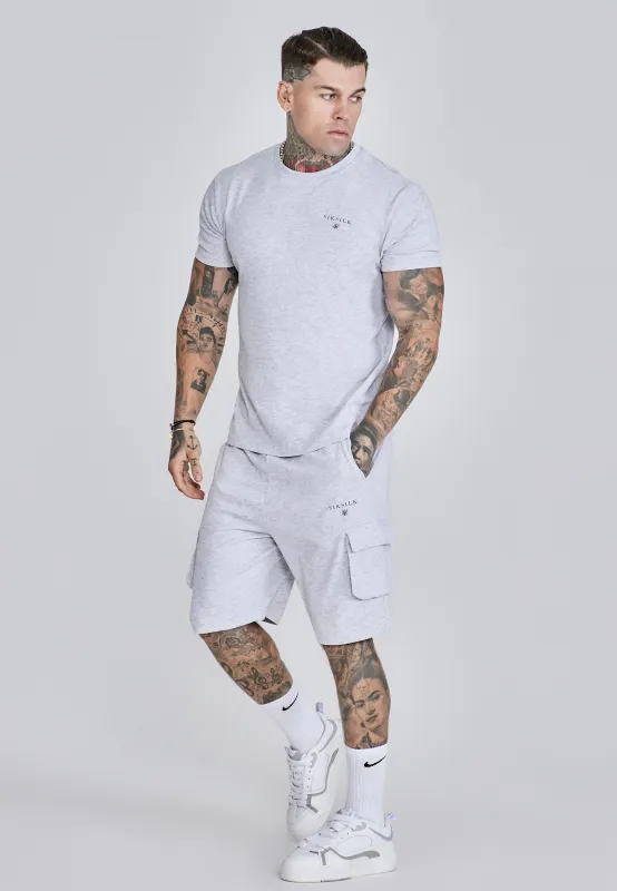 Grey Marl T-Shirt and Shorts Set sold by Siksilk