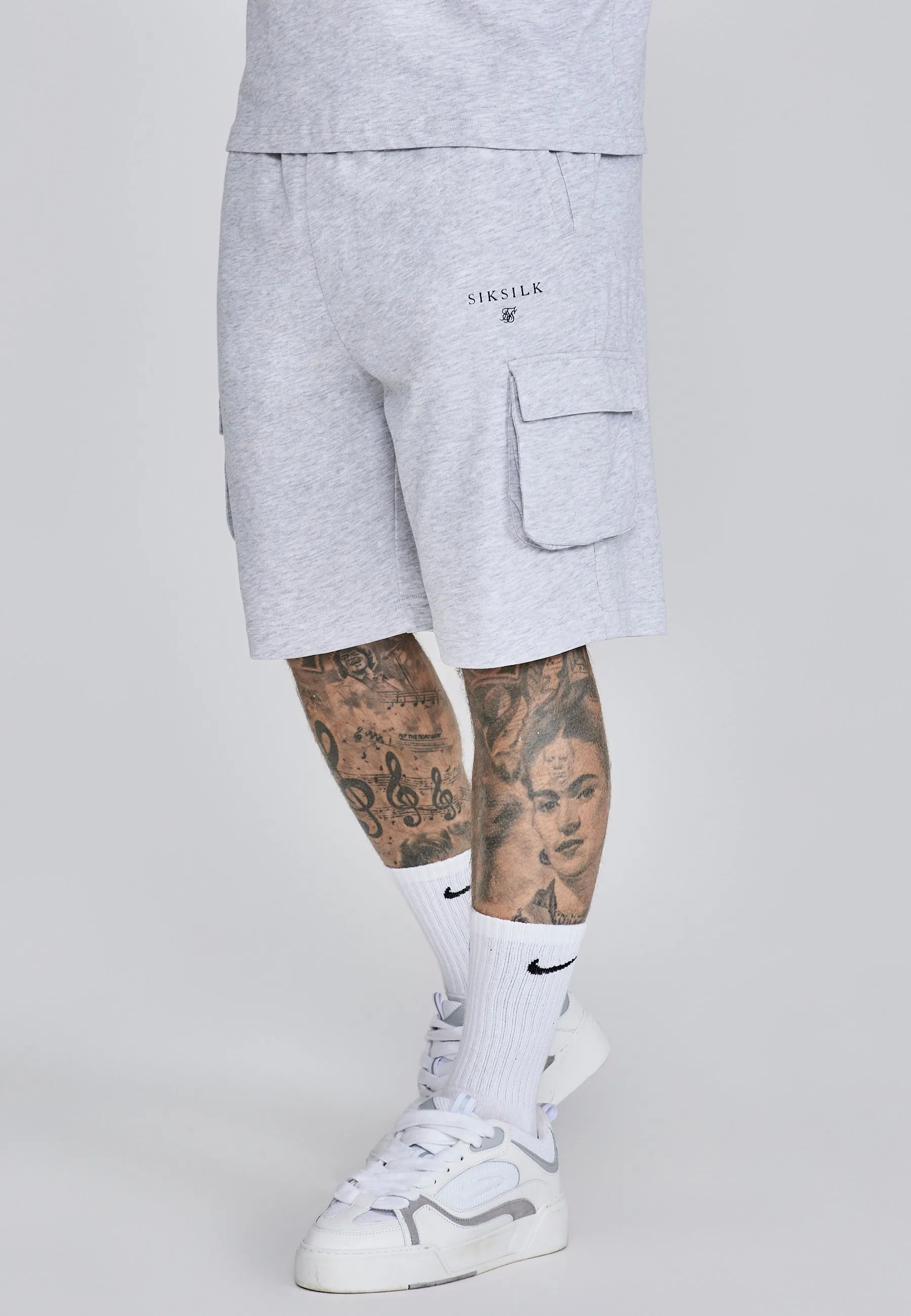 Grey Marl T-Shirt and Shorts Set sold by Siksilk product image thumbnail 3