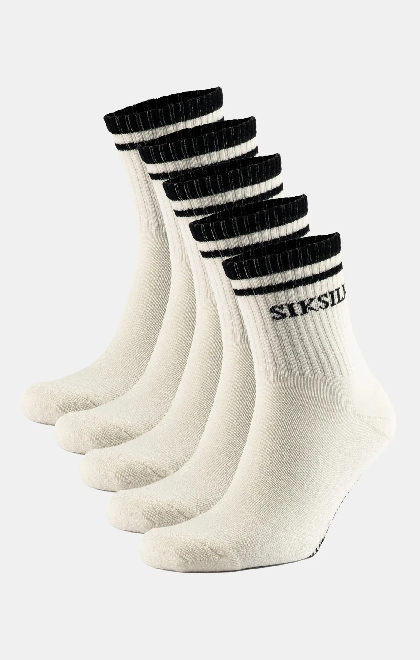 Ecru Rib Detail Pack Of 5 Socks sold by Siksilk product image thumbnail 4