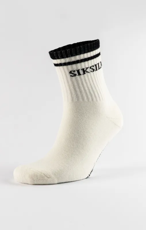 Ecru Rib Detail Pack Of 5 Socks sold by Siksilk