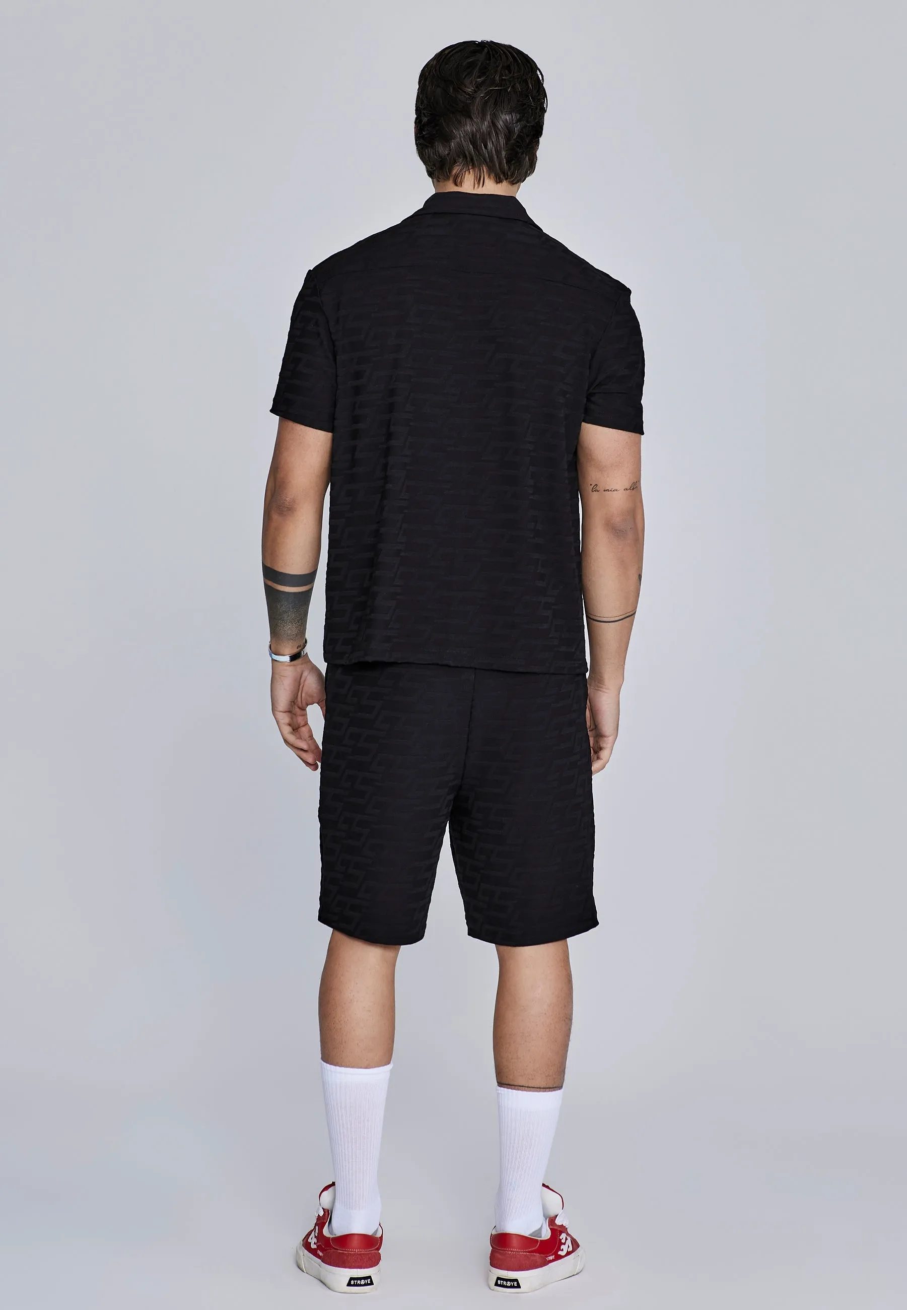 Black Towelling Shirt sold by Siksilk product image thumbnail 5