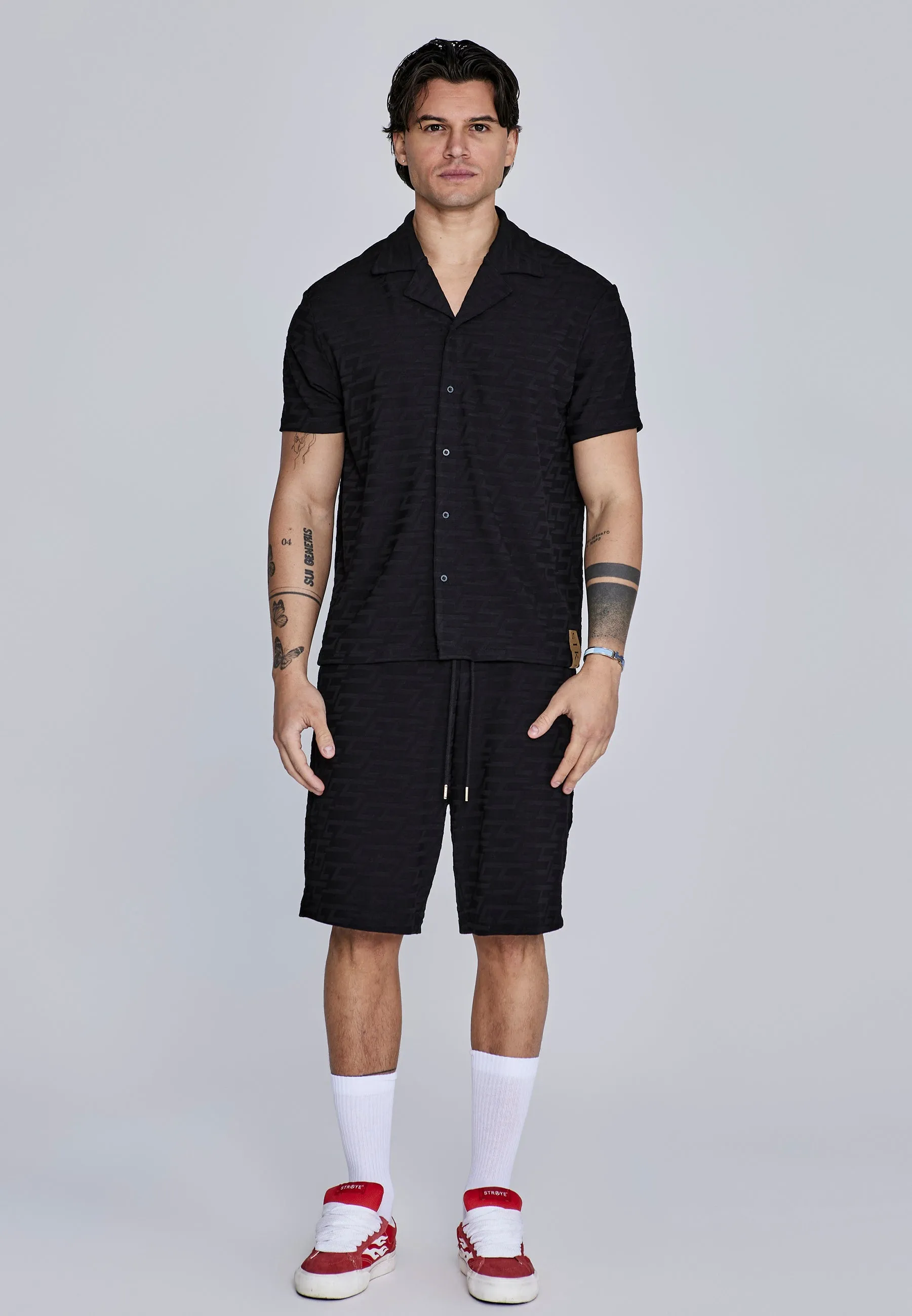 Black Towelling Shirt sold by Siksilk product image thumbnail 3