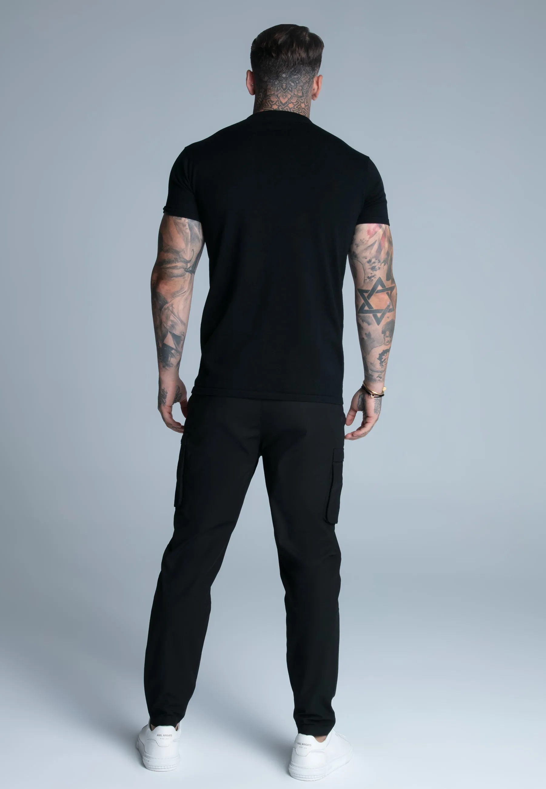 Black Muscle Fit T-Shirt sold by Siksilk product image thumbnail 5