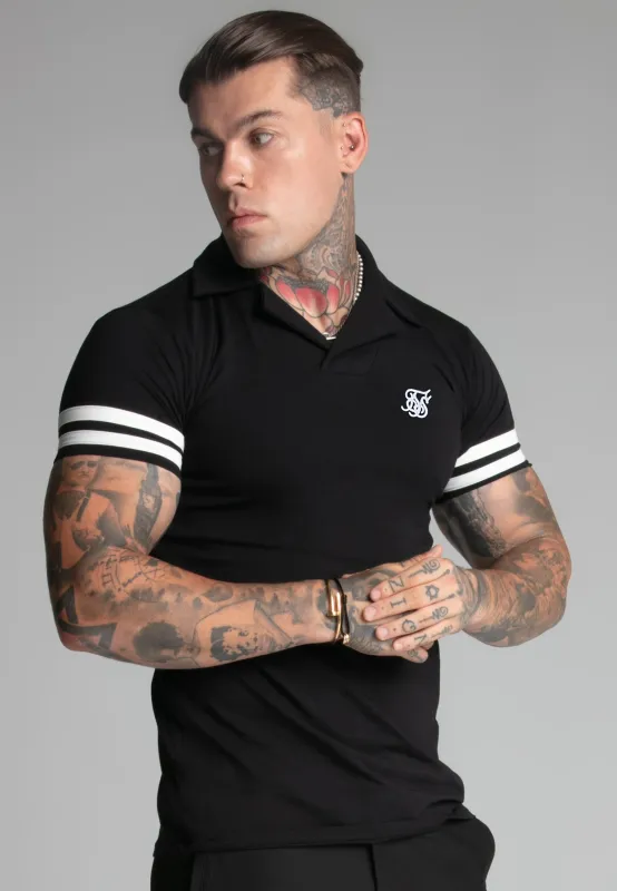 Black  Tournament Revere Polo sold by Siksilk