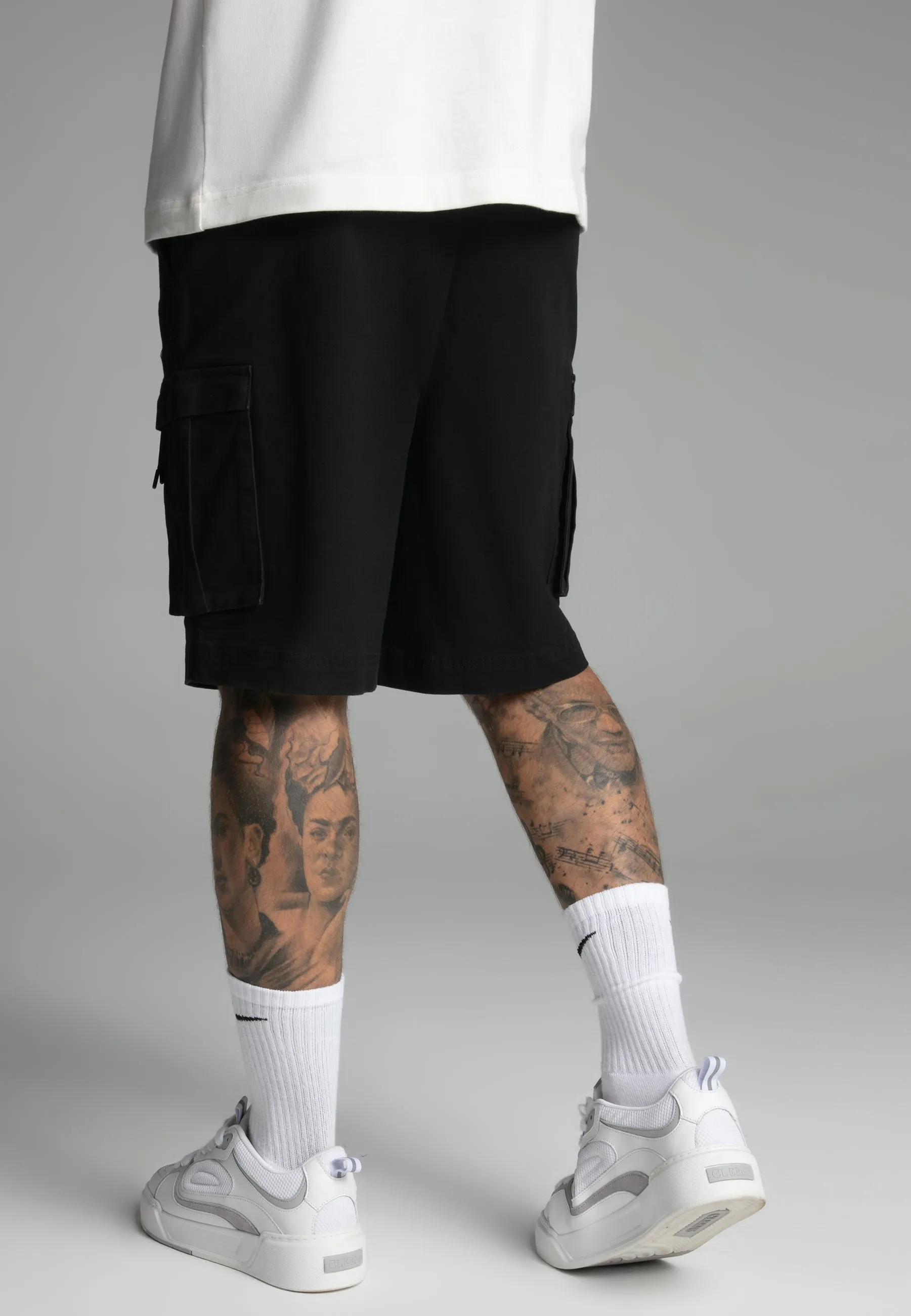 Black Cargo Shorts sold by Siksilk product image thumbnail 4