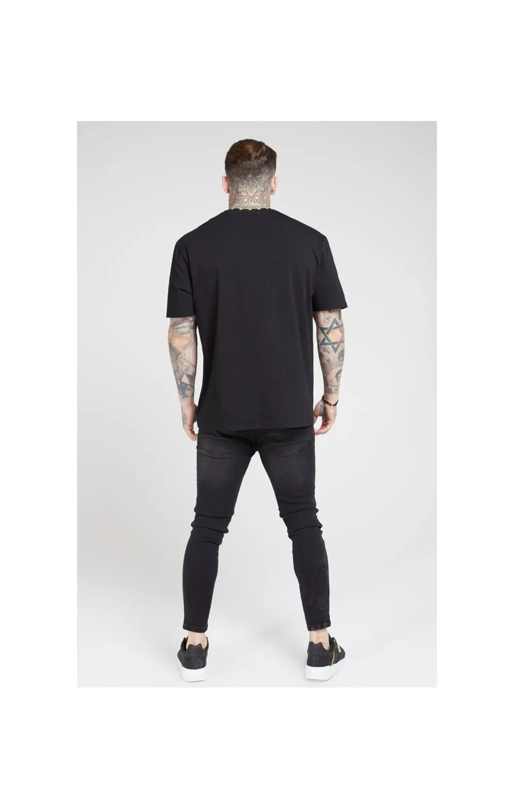 SikSilk Tape Collar Essential Tee - Black & Gold sold by Siksilk product image thumbnail 5