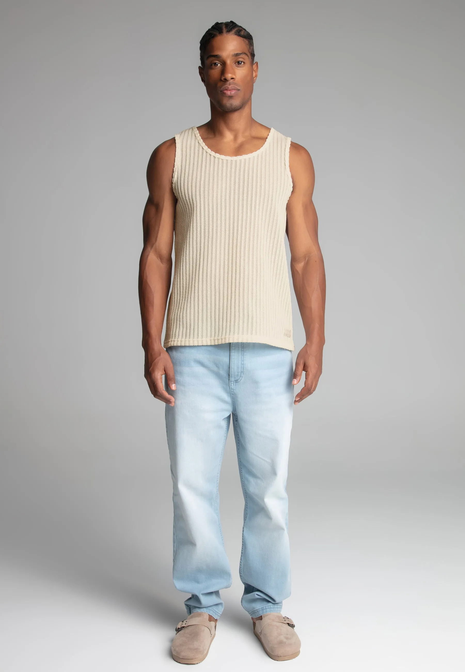 Ecru Textured Vest sold by Siksilk product image thumbnail 4