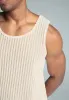 Ecru Textured Vest sold by Siksilk