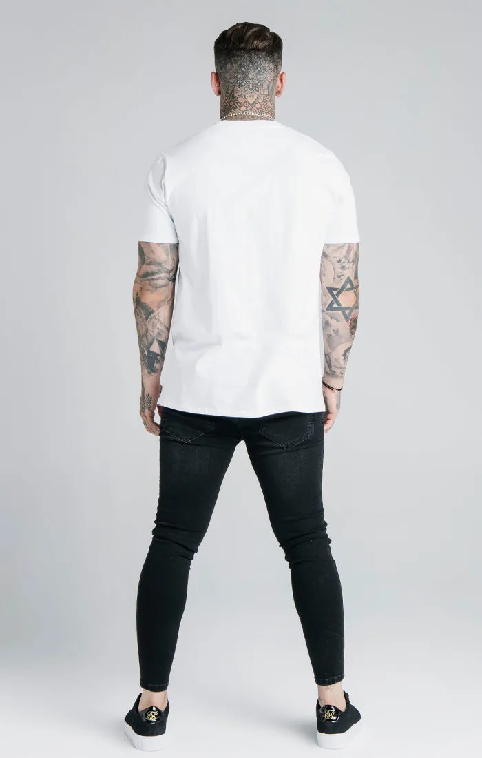 White Essential Muscle Fit T-Shirt sold by Siksilk product image thumbnail 5