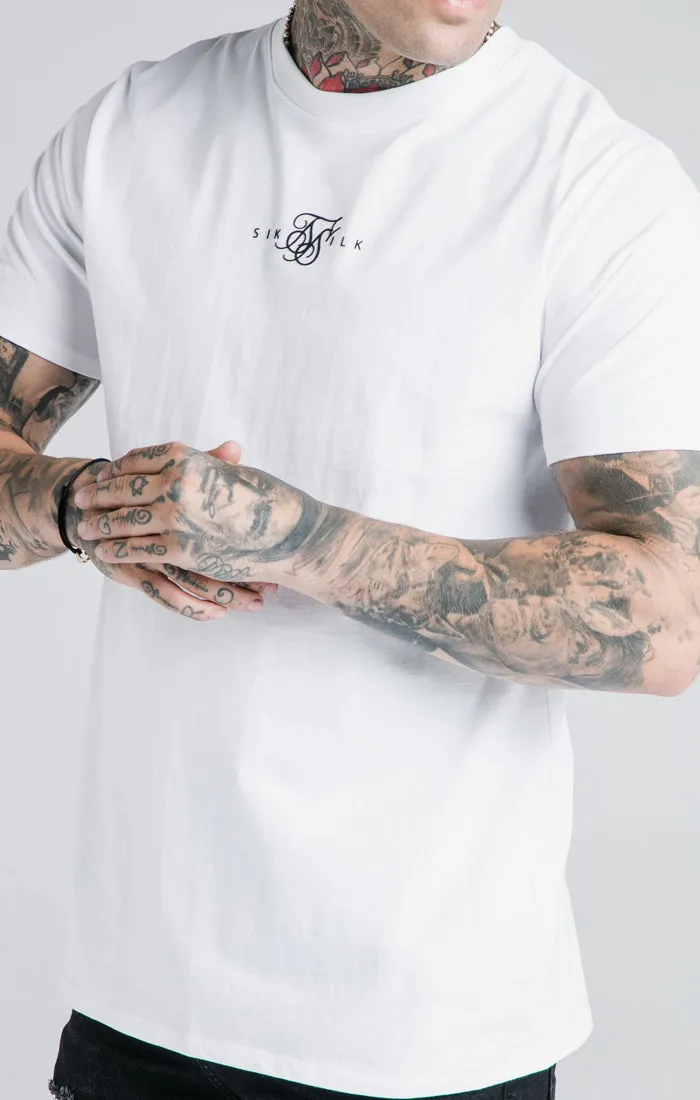 White Essential Muscle Fit T-Shirt sold by Siksilk product image thumbnail 3