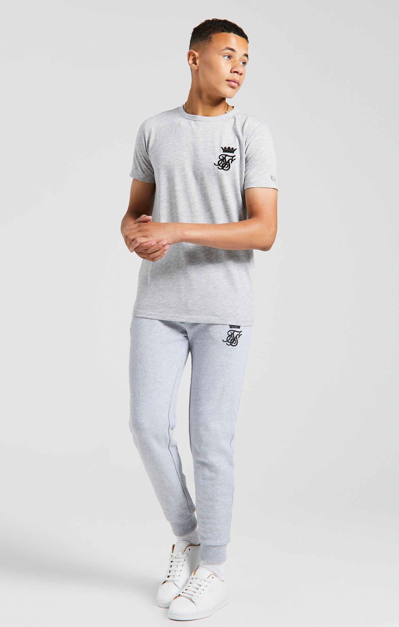 Boys Messi x SikSilk Grey Marl Fleece Pant sold by Siksilk product image thumbnail 6