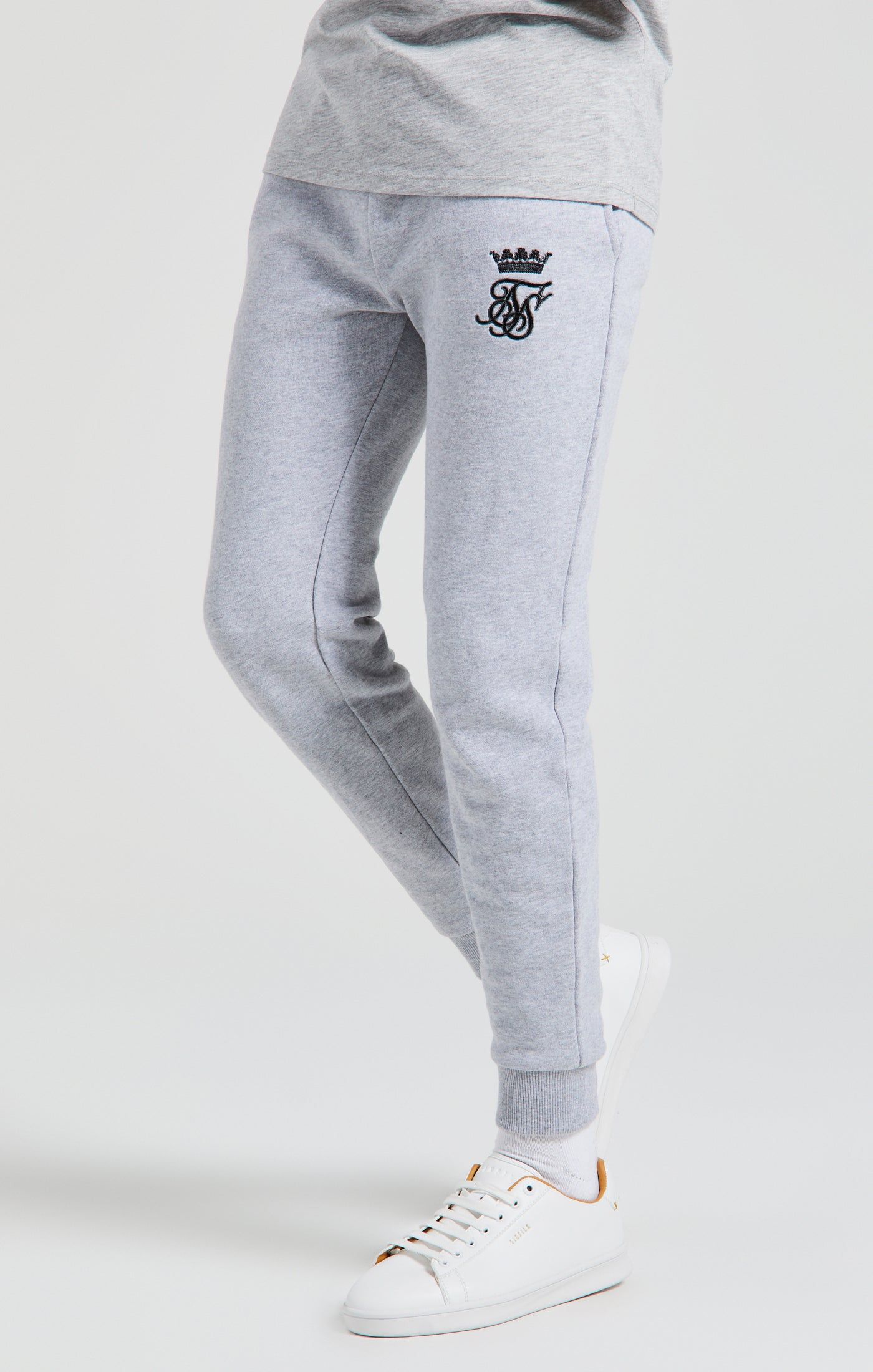 Boys Messi x SikSilk Grey Marl Fleece Pant sold by Siksilk